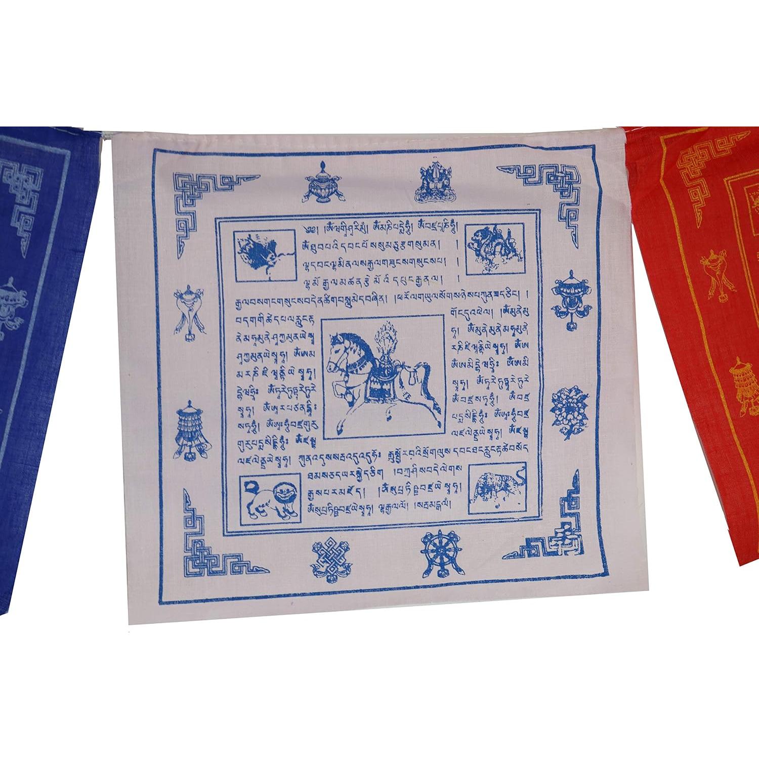 Banderas de Oración Tibetanas Nervana - Algodón Premium 25 Piezas