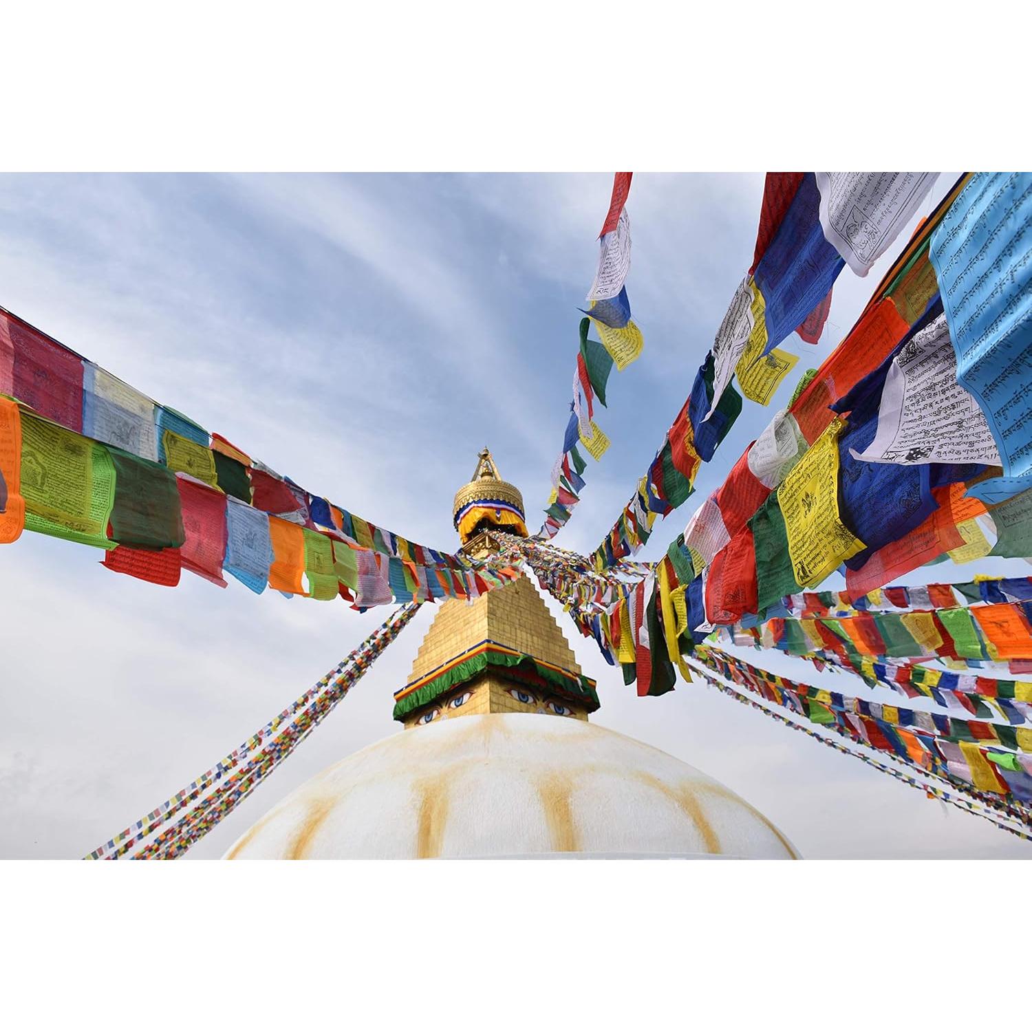 Banderas de Oración Tibetanas Nervana - Algodón Premium 25 Piezas