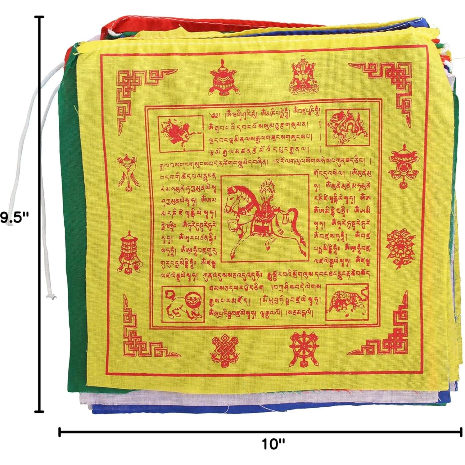 Banderas de Oración Tibetanas Nervana - Algodón Premium 25 Piezas