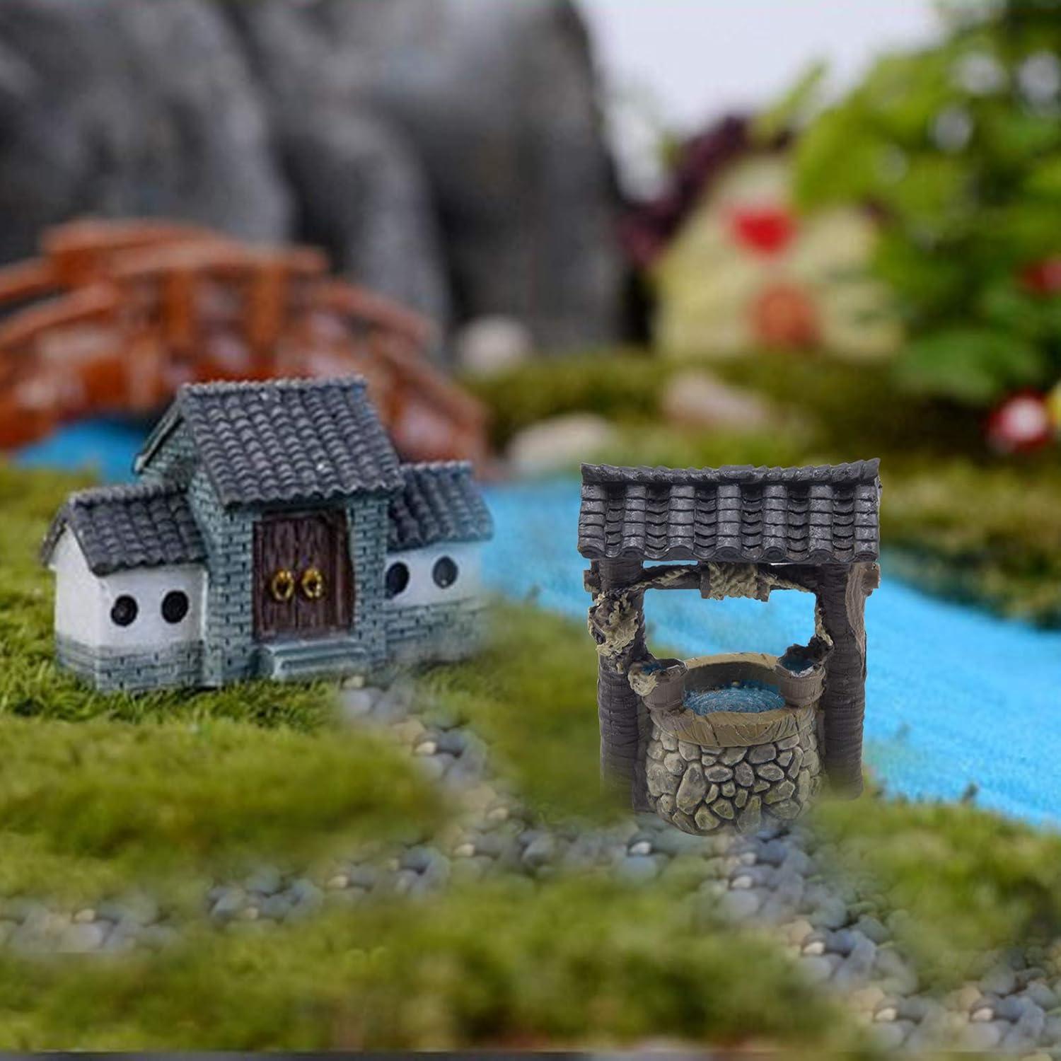 Decoración de Jardín de Hadas ODDIER - Pozo en Miniatura