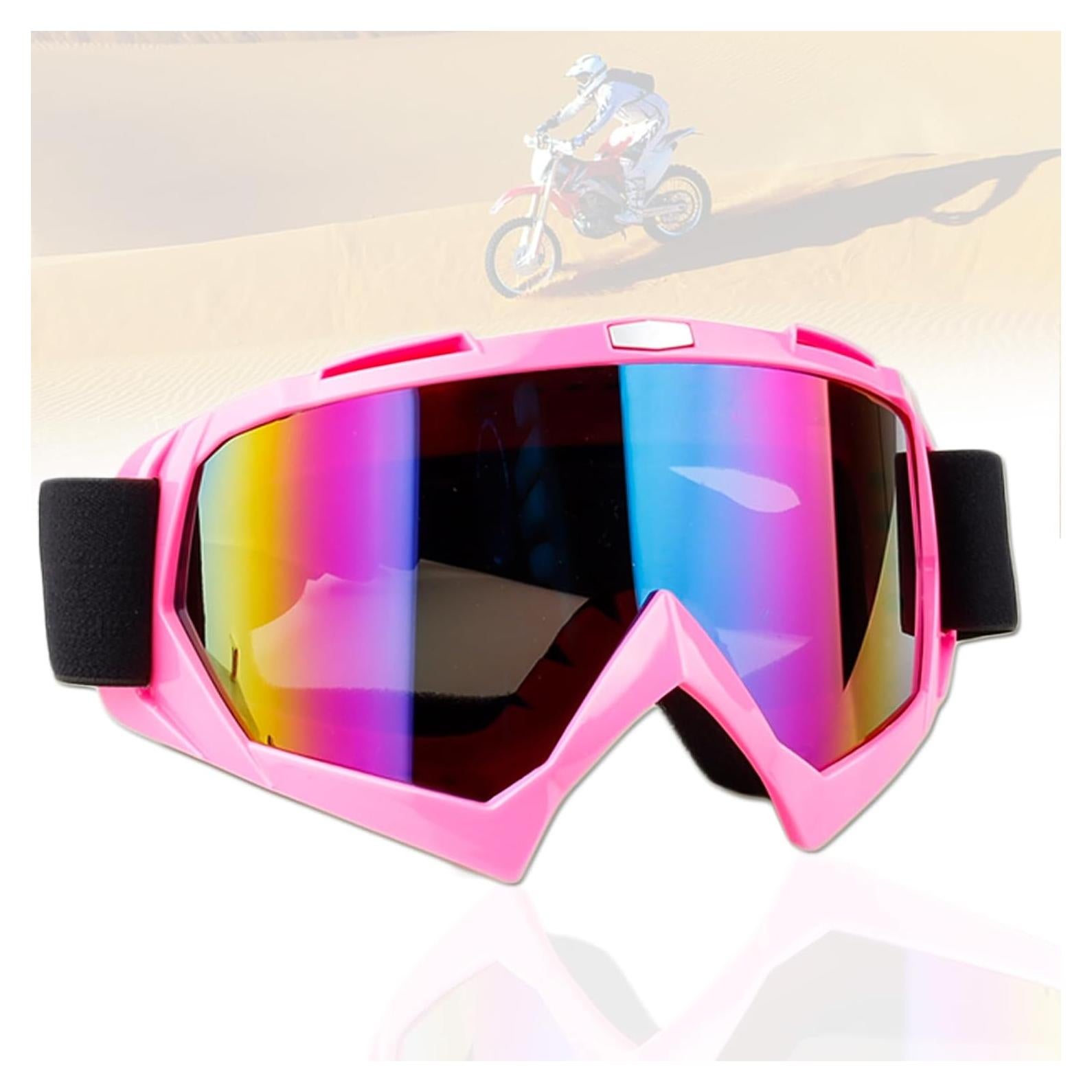 Gafas de Motocicleta Off Road - Marco Rosa + Lente Color