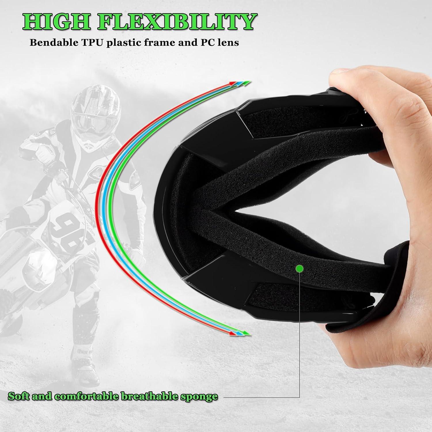 Gafas de Motocicleta Off Road - Marco Rosa + Lente Color