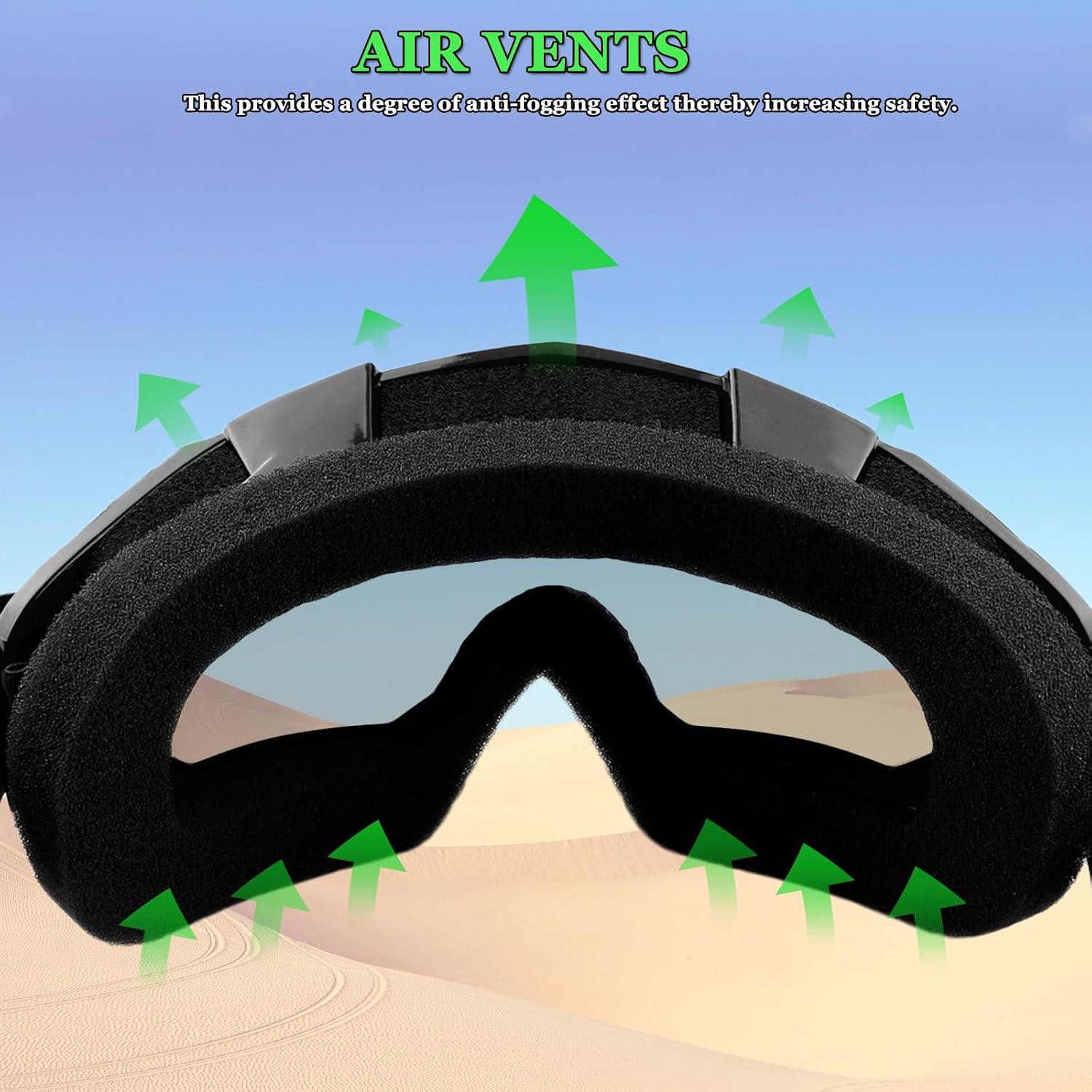 Gafas de Motocicleta Off Road - Marco Rosa + Lente Color