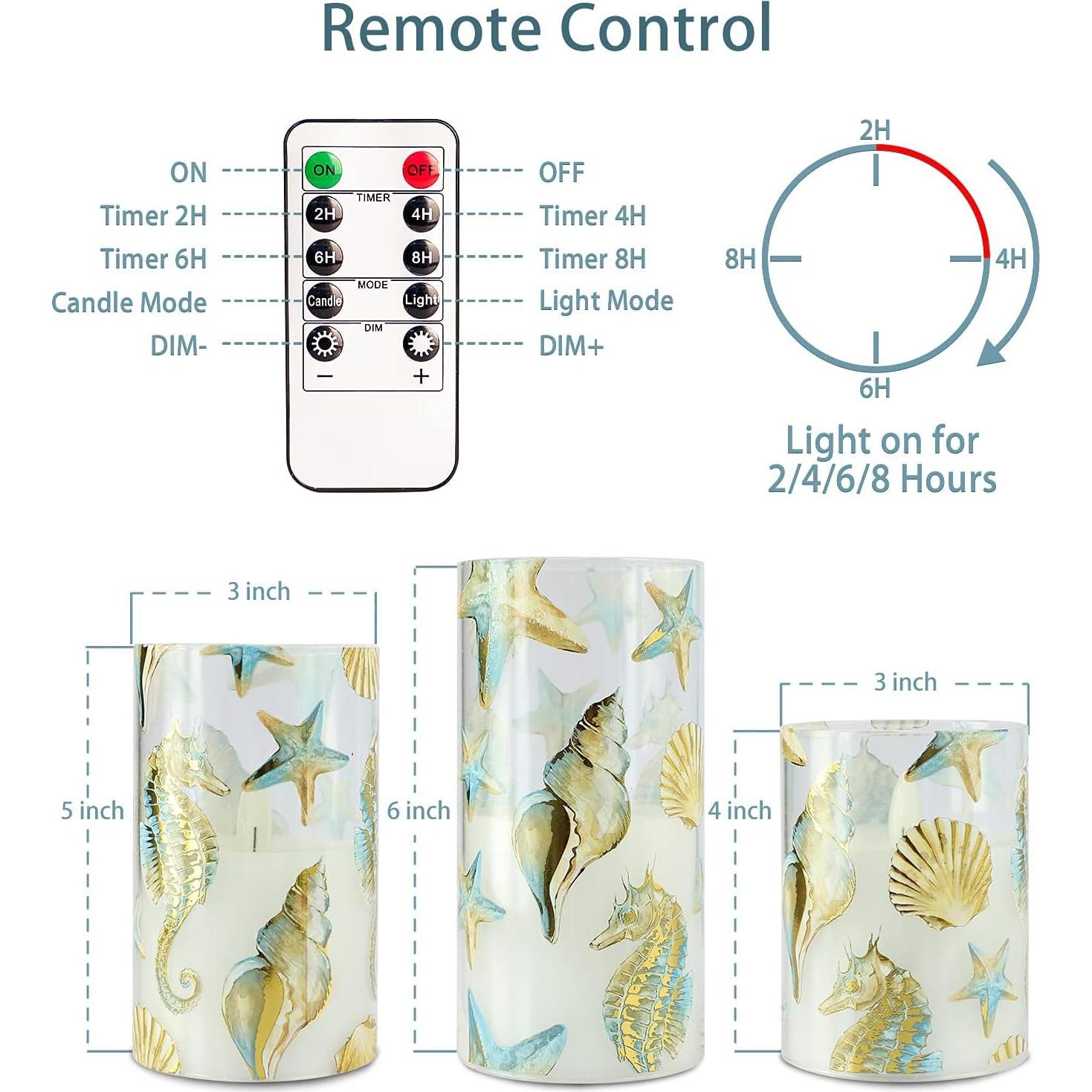 Velas LED Sin Llama GORGE MOMENT x3 con Control Remoto