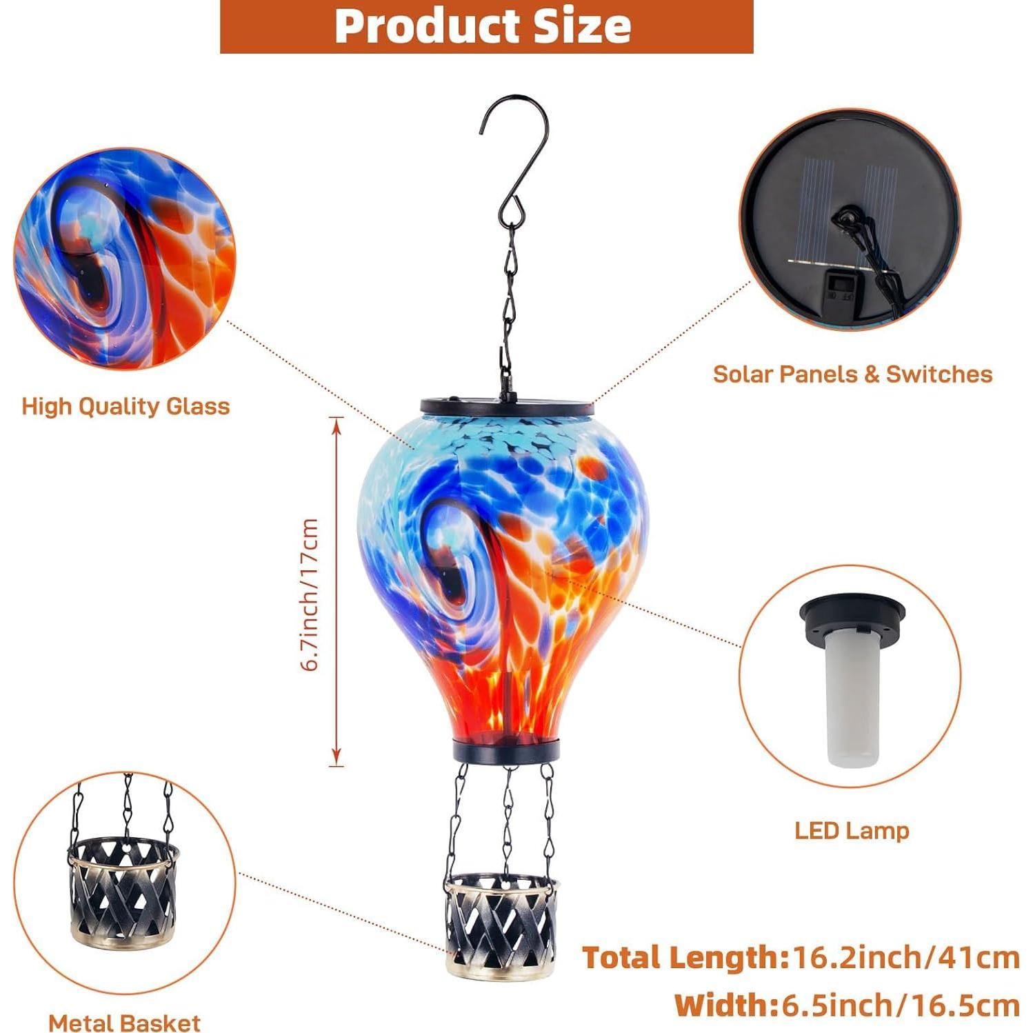 Linterna Solar de Globo Aerostático Starsoul 2 Pcs 48 cm
