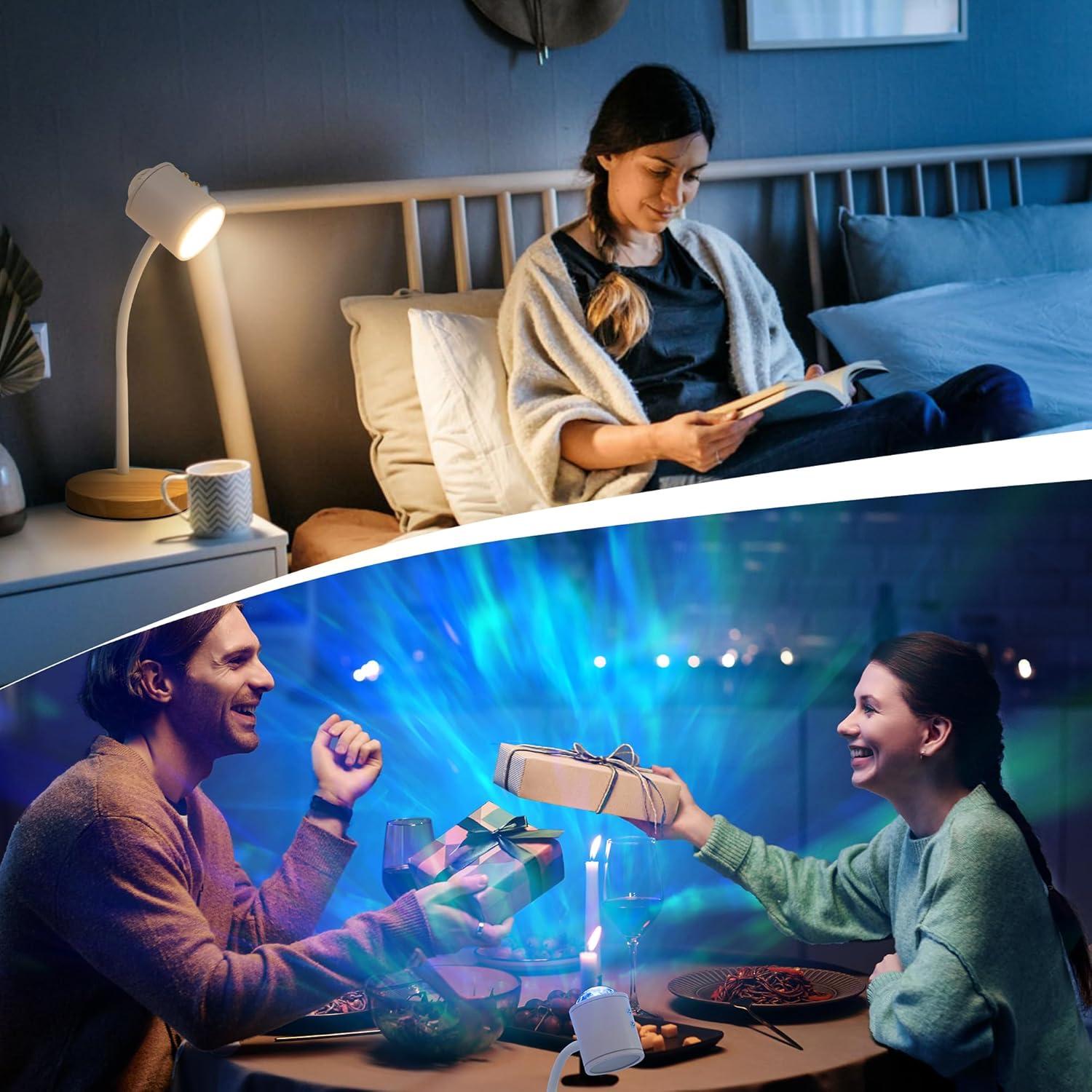 Lámpara de Proyección LED KIANDQU 3D Doble Cara 2700K-6500K