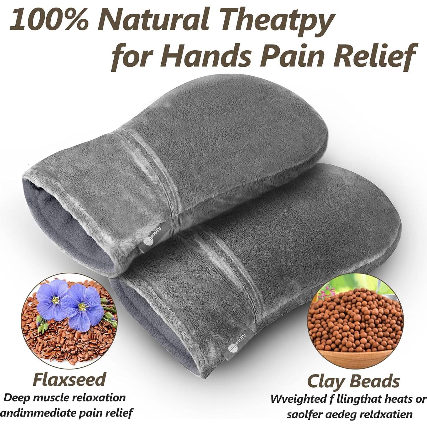 Manoplas Calentadas AiricePac para Alivio de Artritis - Gris