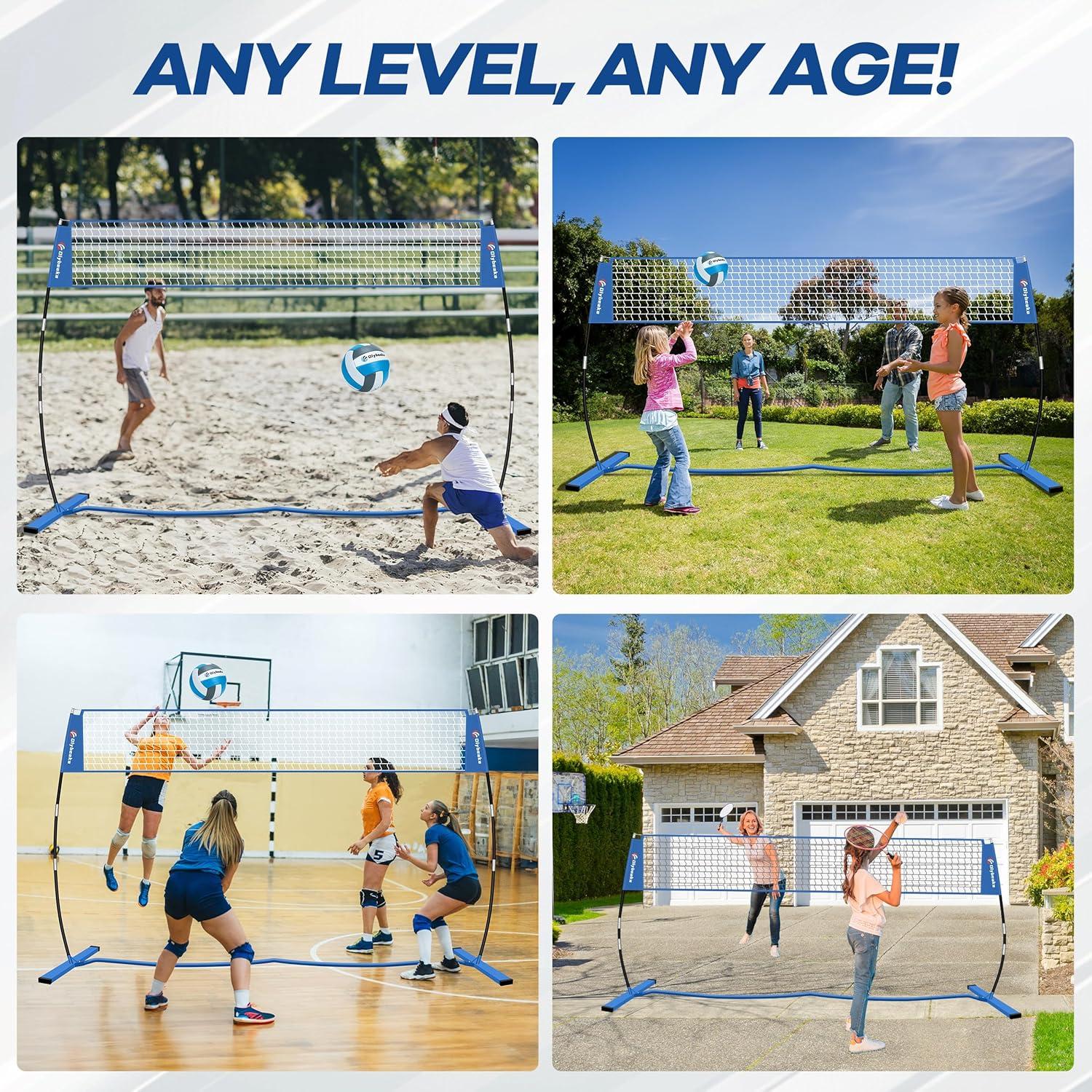Red de Voleibol Portátil Olybeaka 3.66m Ajustable