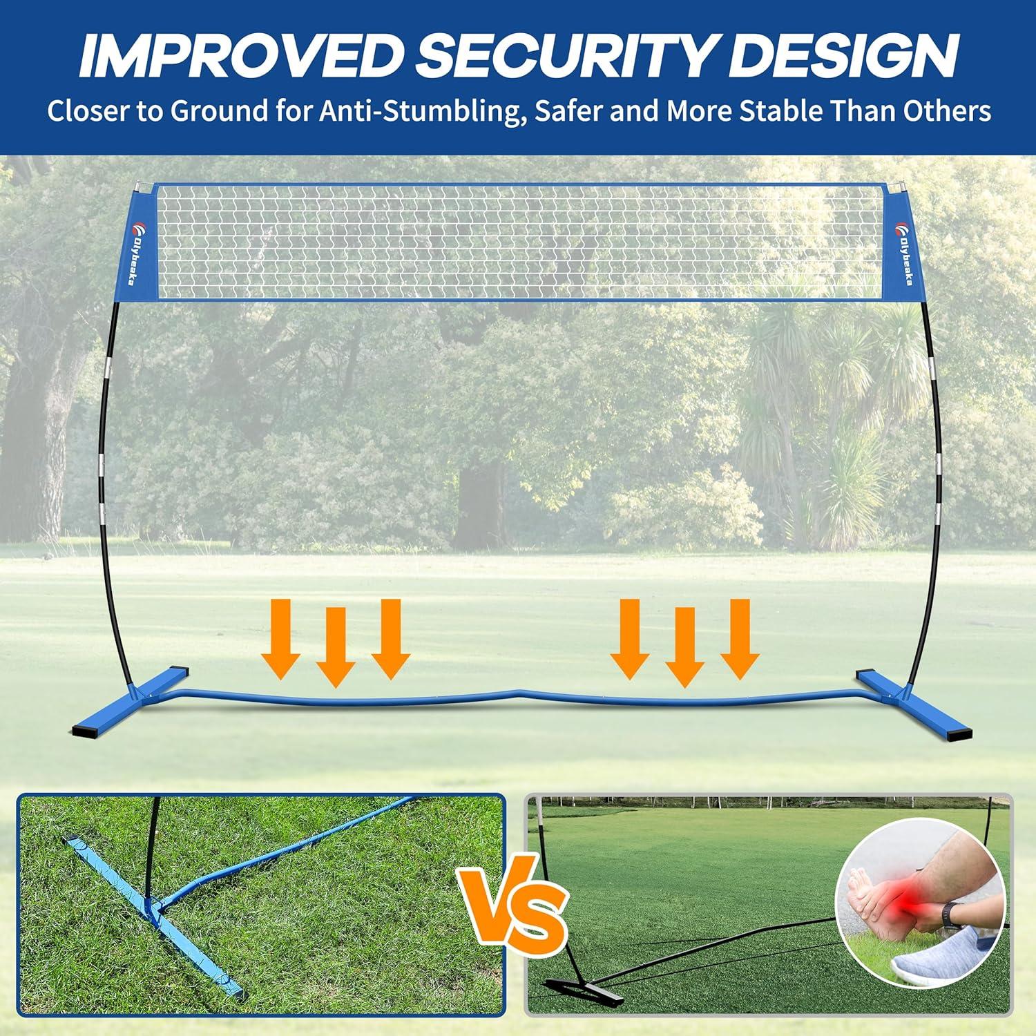 Red de Voleibol Portátil Olybeaka 3.66m Ajustable
