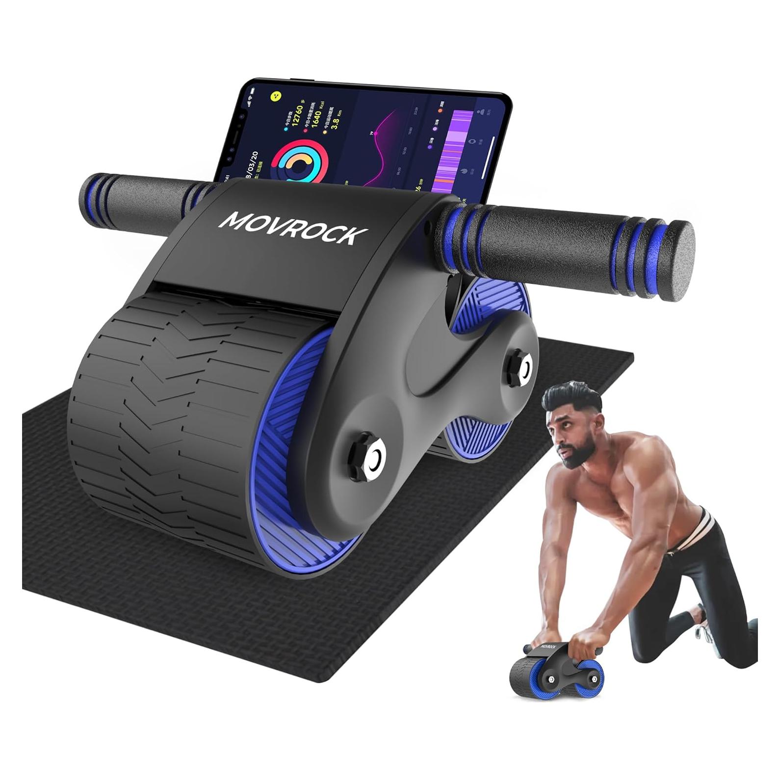 Rueda de Abdominales Movrock con Rebote Automático y Almohadilla