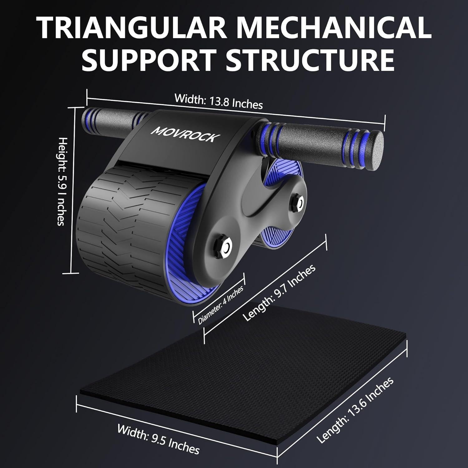 Rueda de Abdominales Movrock con Rebote Automático y Almohadilla