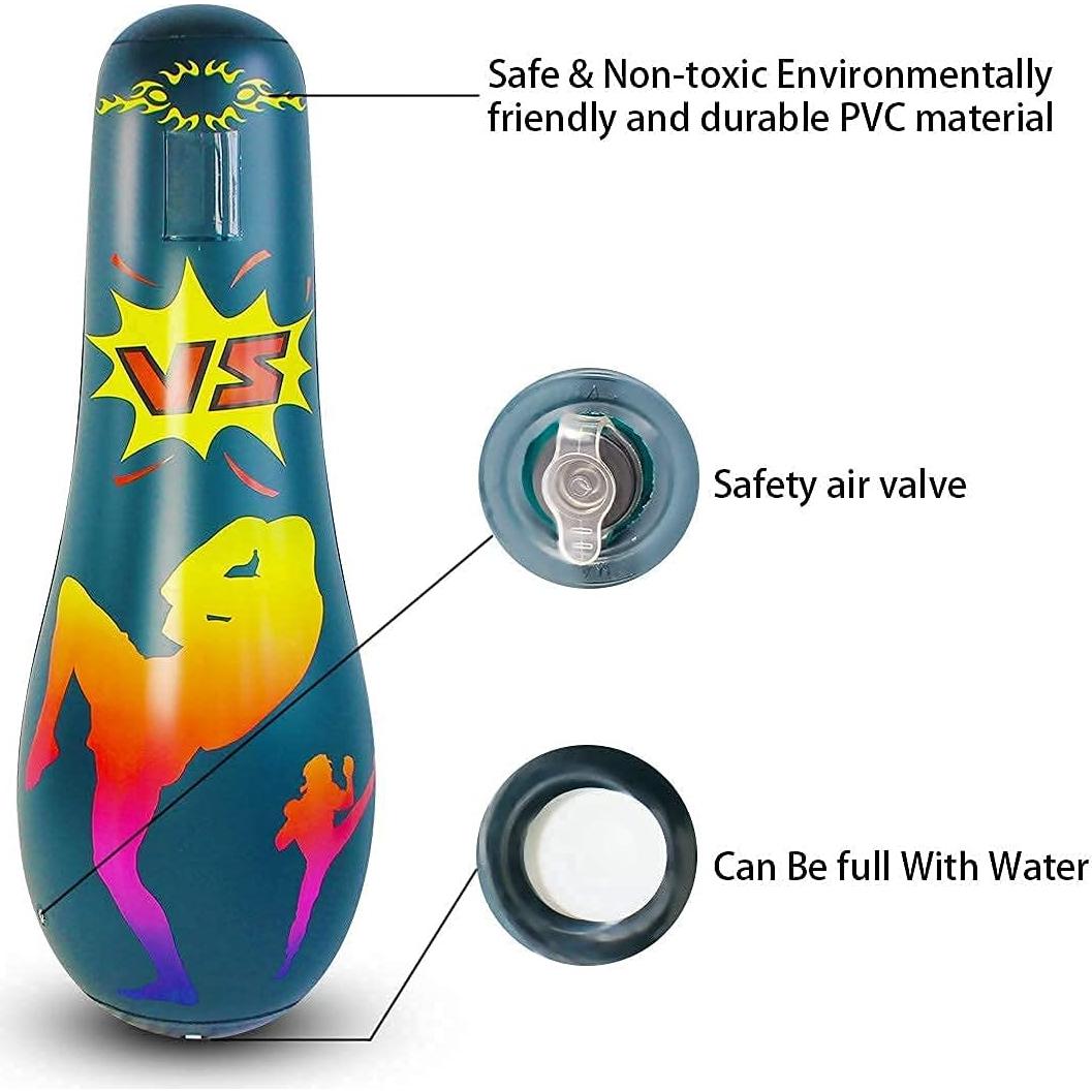 Saco de Boxeo Inflable para Niños SUNSHINE-MALL 165 cm PVC