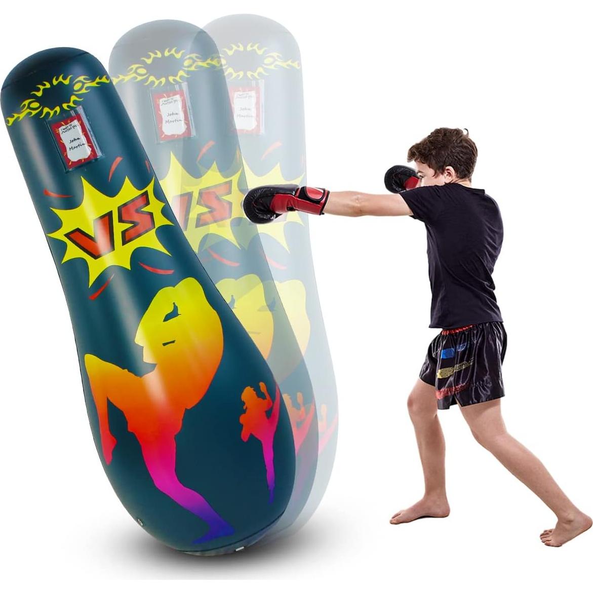 Saco de Boxeo Inflable para Niños SUNSHINE-MALL 165 cm PVC