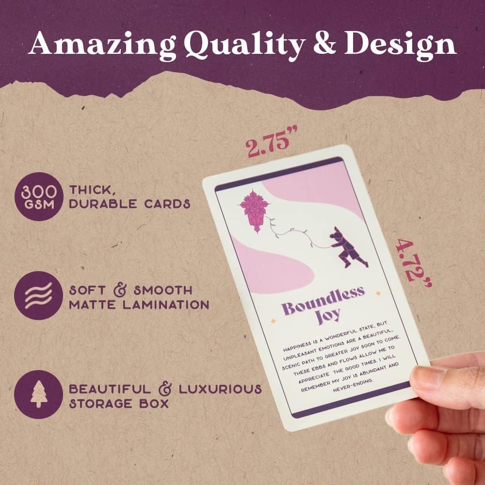 Cartas de Afirmaciones Diarias Purple Canyon - 52 Cartas Positivas