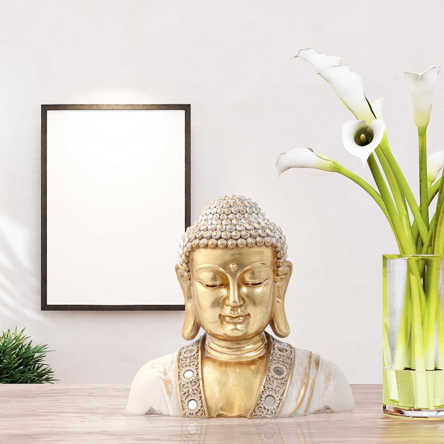 Estatua de Buda Dorada 24.99 cm - Decoración Zen para Hogar