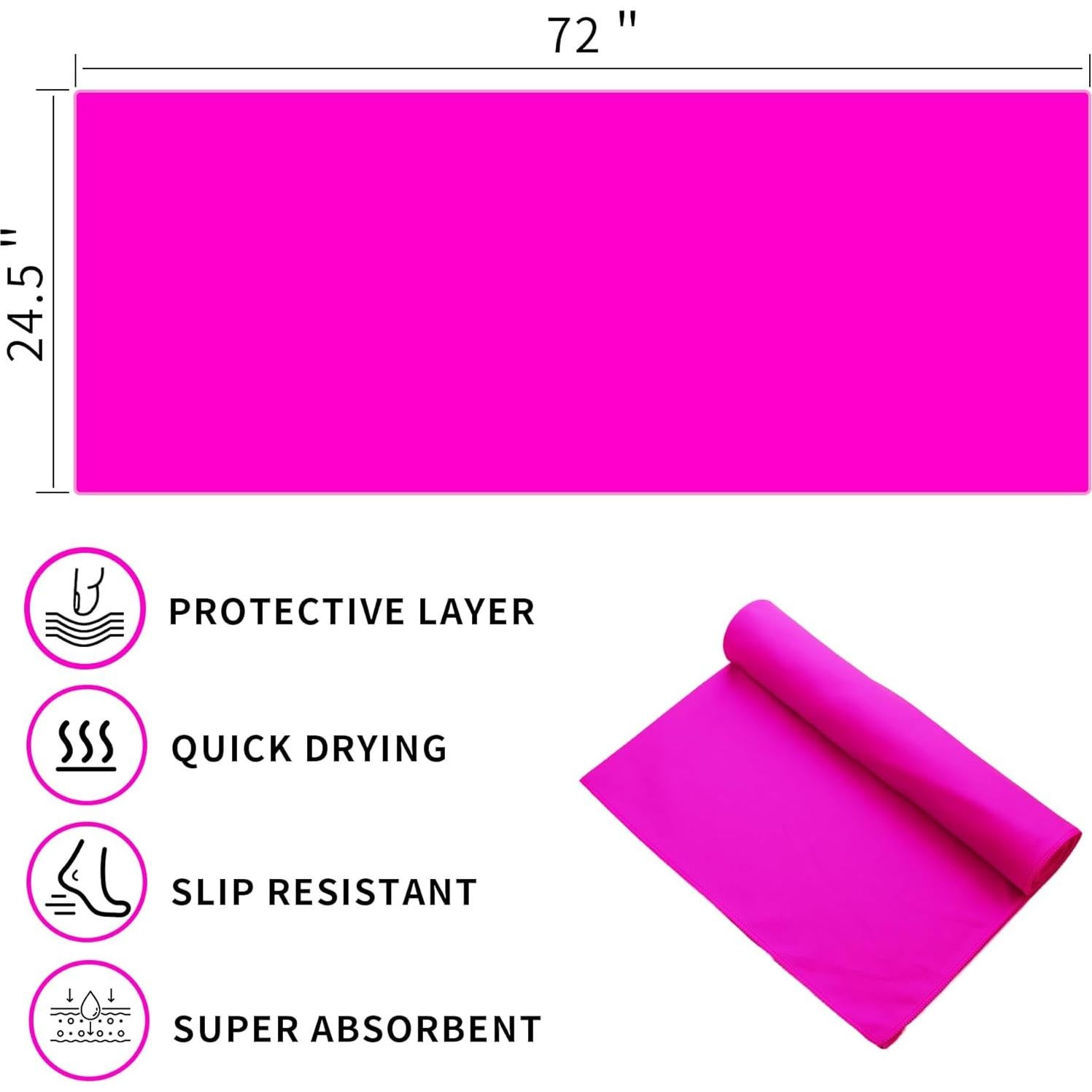 Toalla de Yoga MIAOMIAO Microfibra Antideslizante 182.9x62.2cm