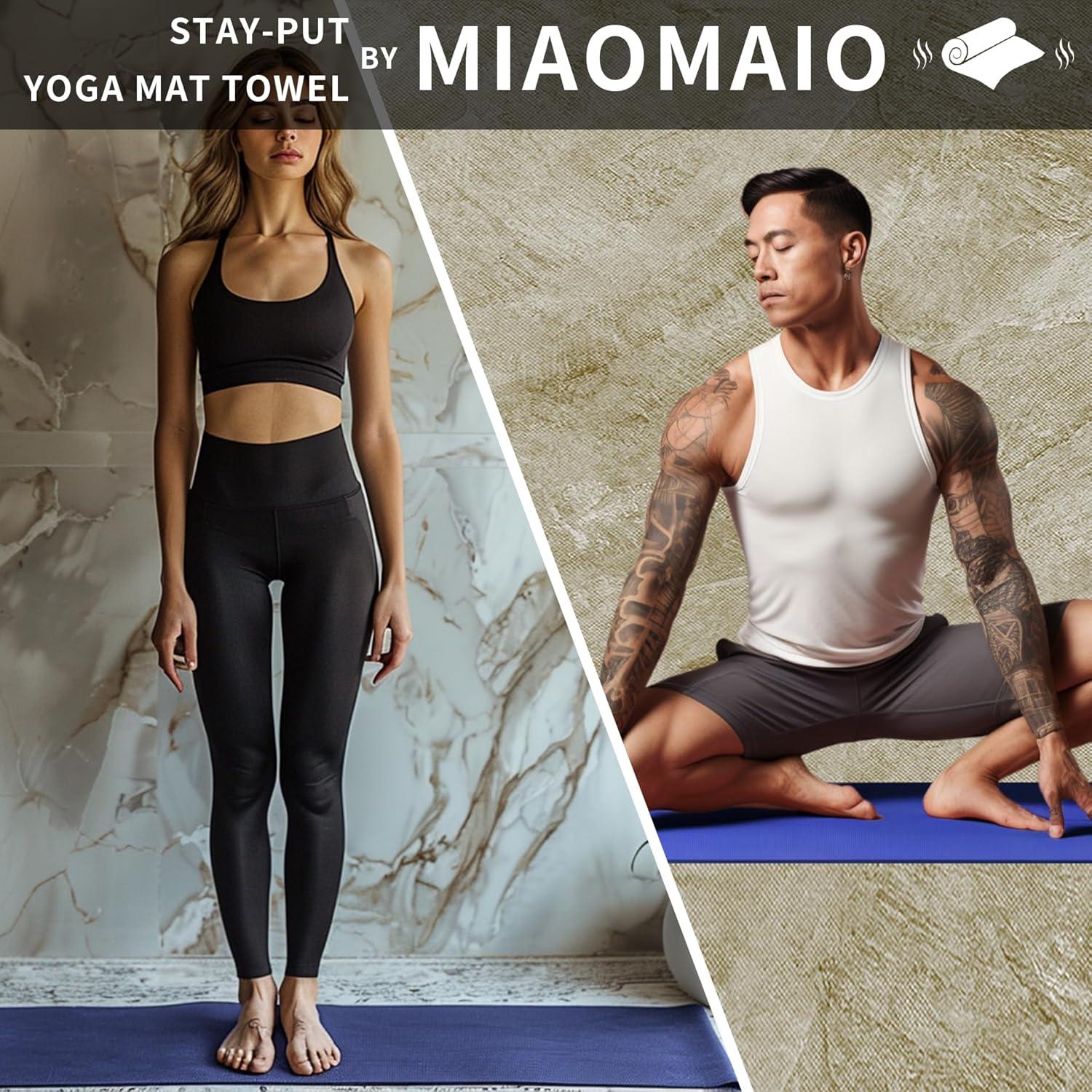 Toalla de Yoga MIAOMIAO Microfibra Antideslizante 182.9x62.2cm