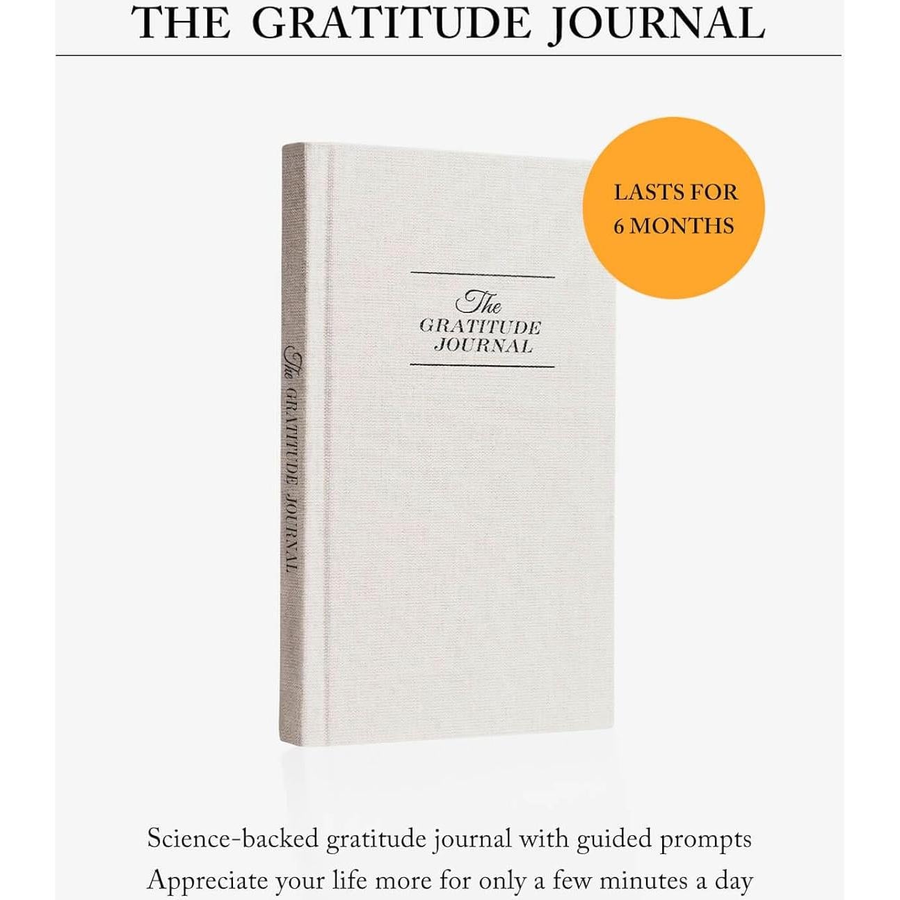 Diario de Gratitud ZICPERY Beige 5x8" Sin Fecha