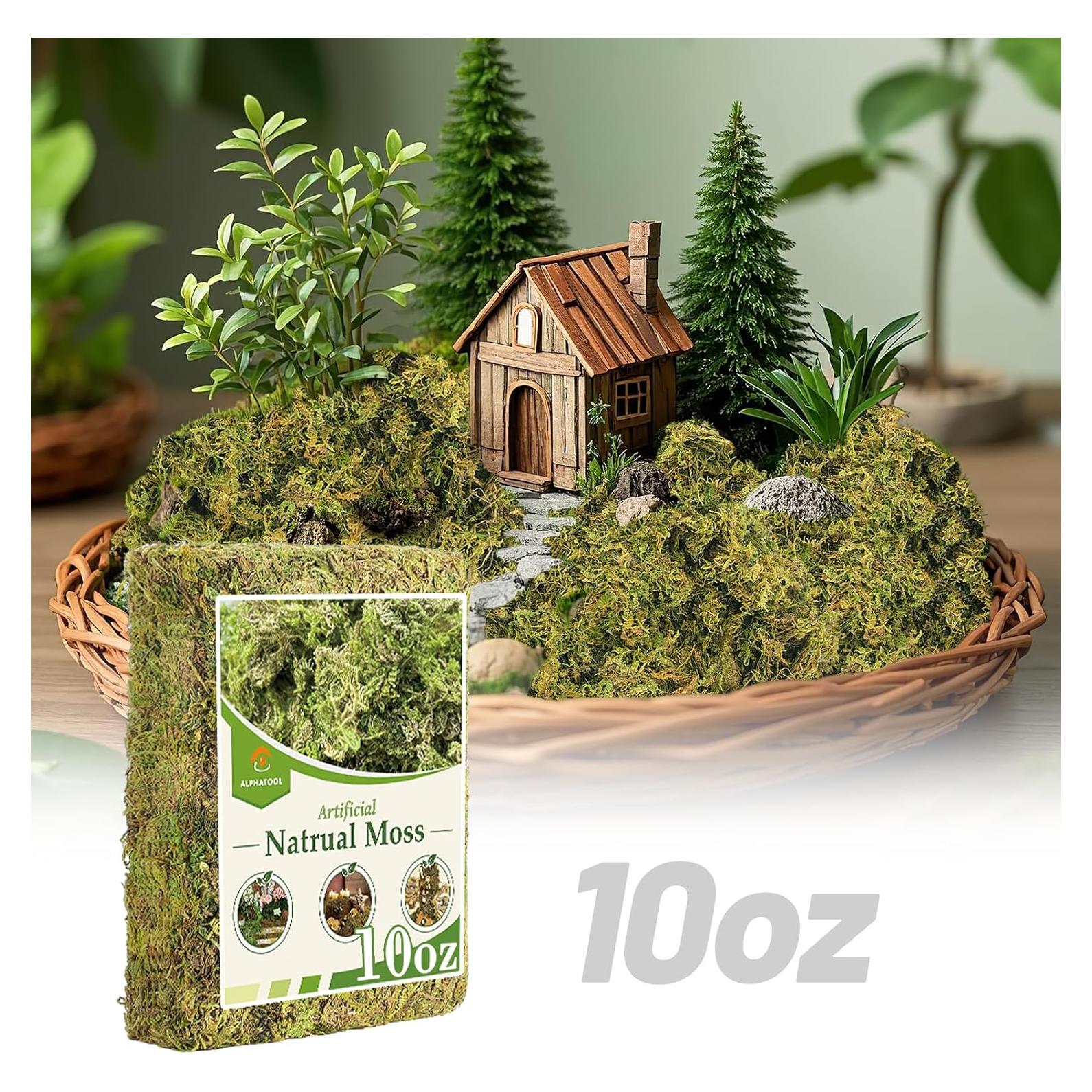 Musgo Natural Seco Alphatool 10oz para Manualidades y Jardines