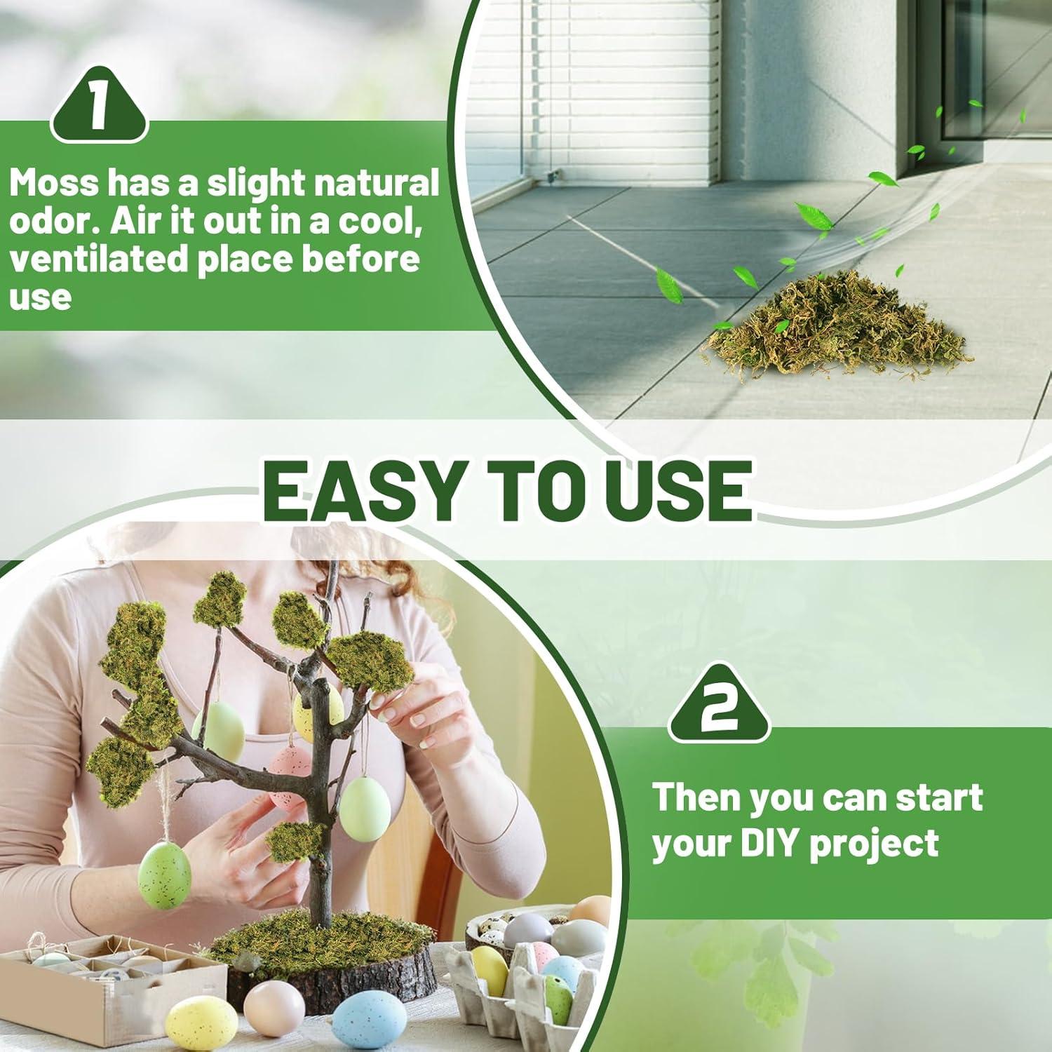 Musgo Natural Seco Alphatool 10oz para Manualidades y Jardines