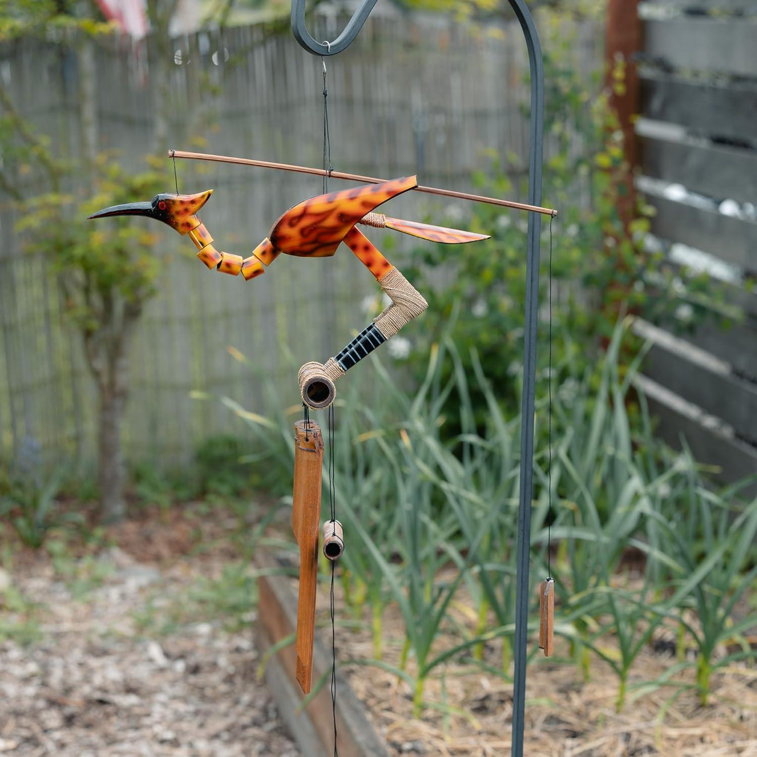 Cascabeles de Bambú Cohasset con Cabeza de Pájaro - 91 cm