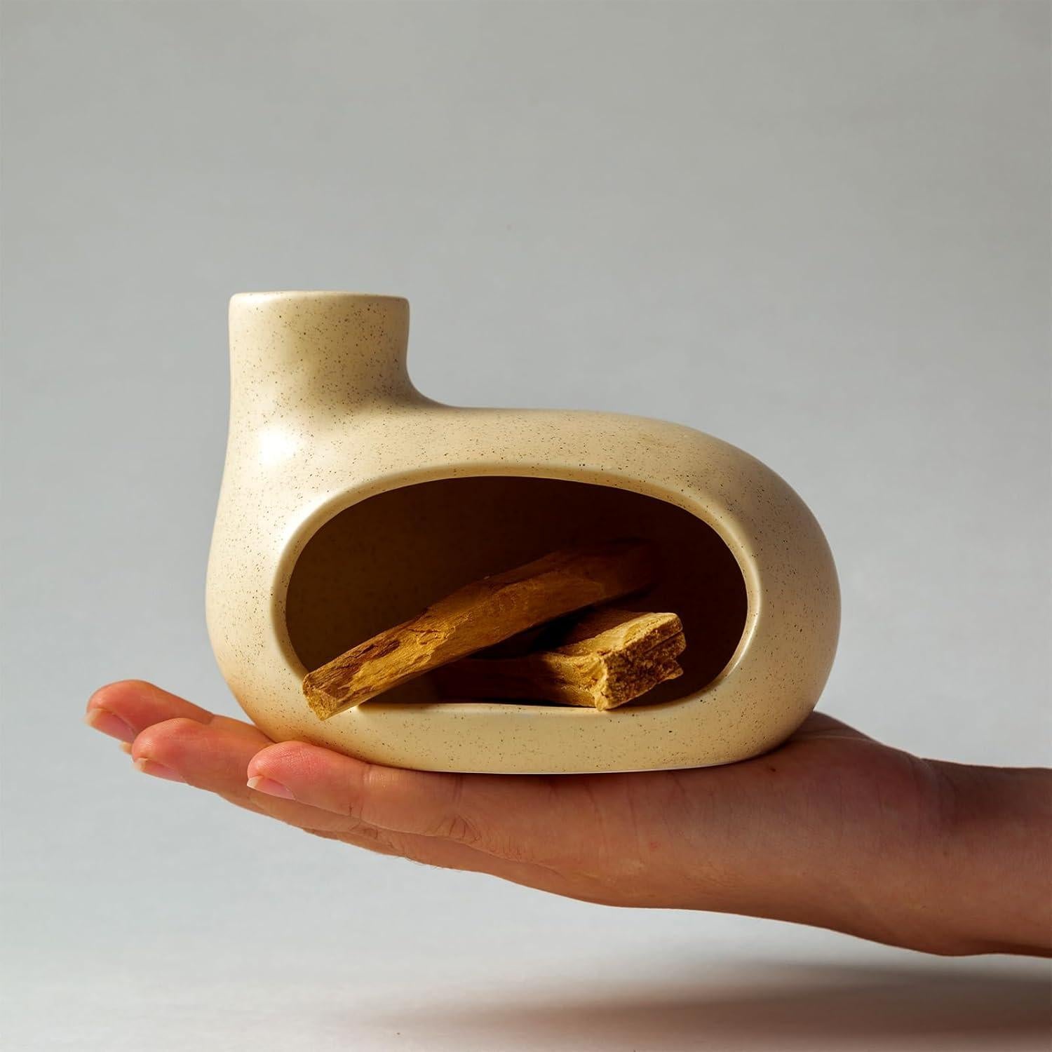 Soporte de Palo Santo MOUGIGI - Quemador de Incienso Cerámico