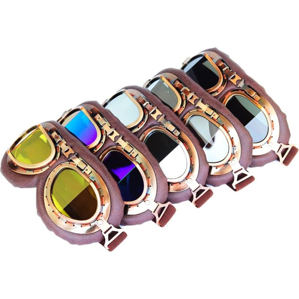 Gafas de Moto Retro Hallwayee para Ciclismo y ATV - Lente Clara