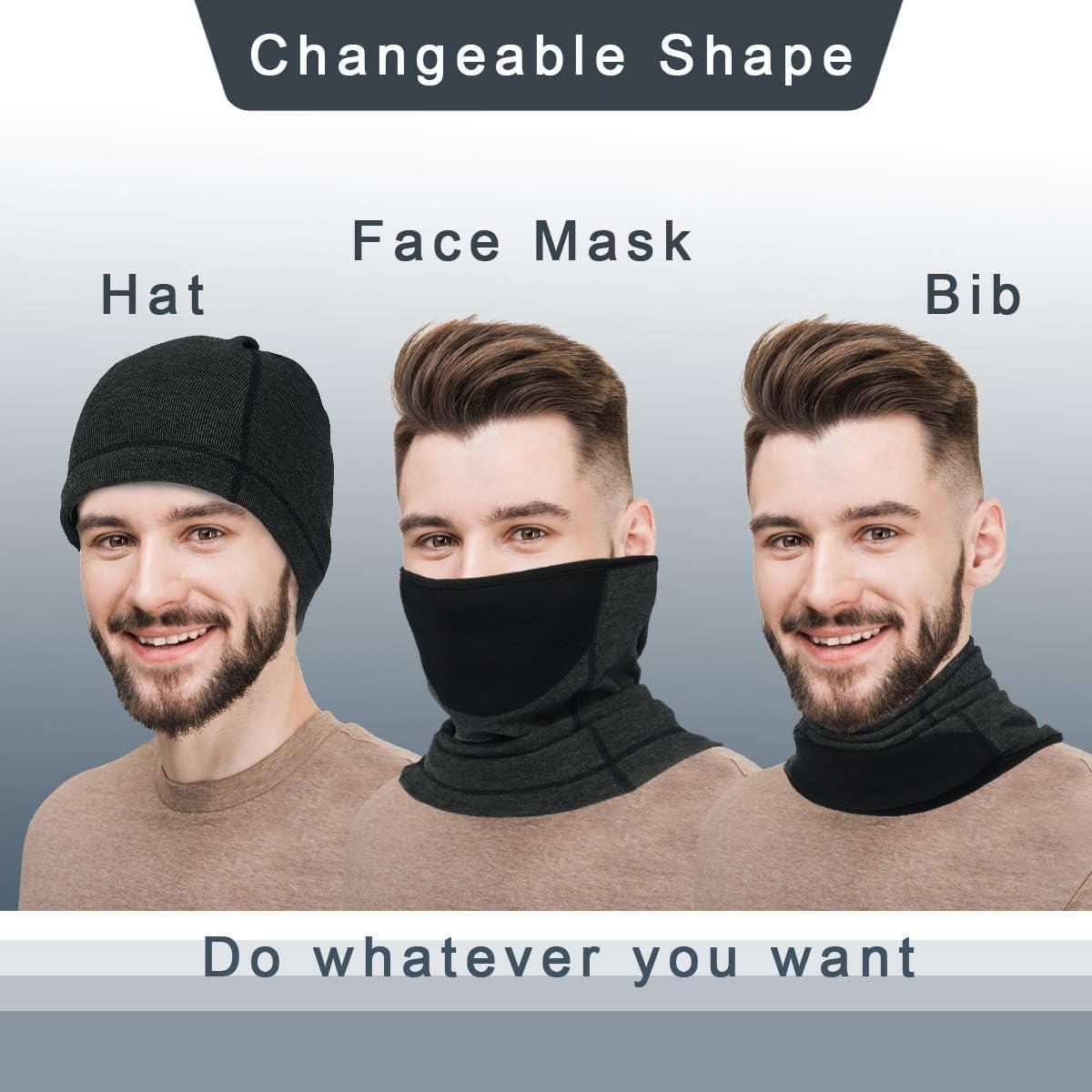 Bufanda Calentadora de Cuello Snoods Cachemira Negra Unisex