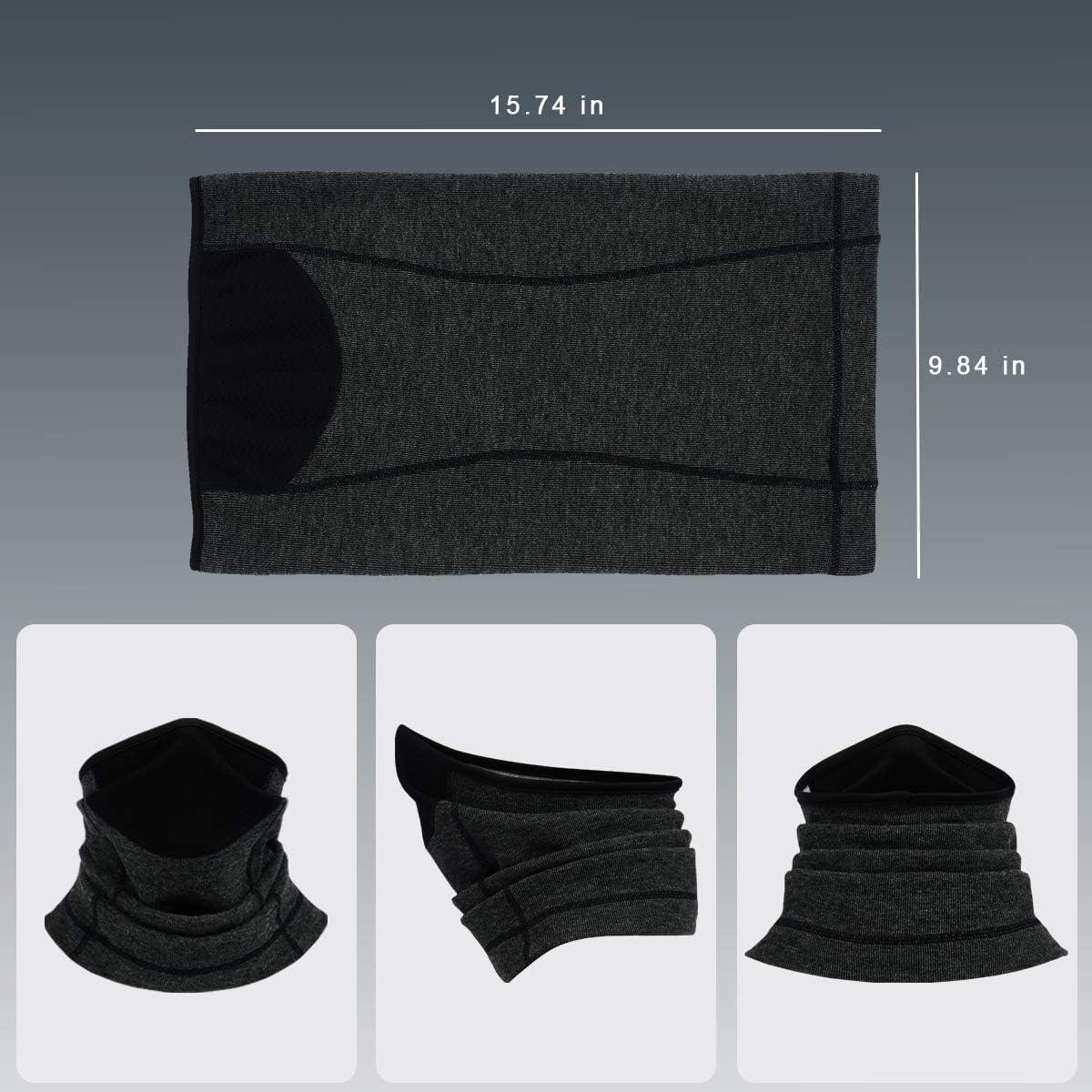 Bufanda Calentadora de Cuello Snoods Cachemira Negra Unisex