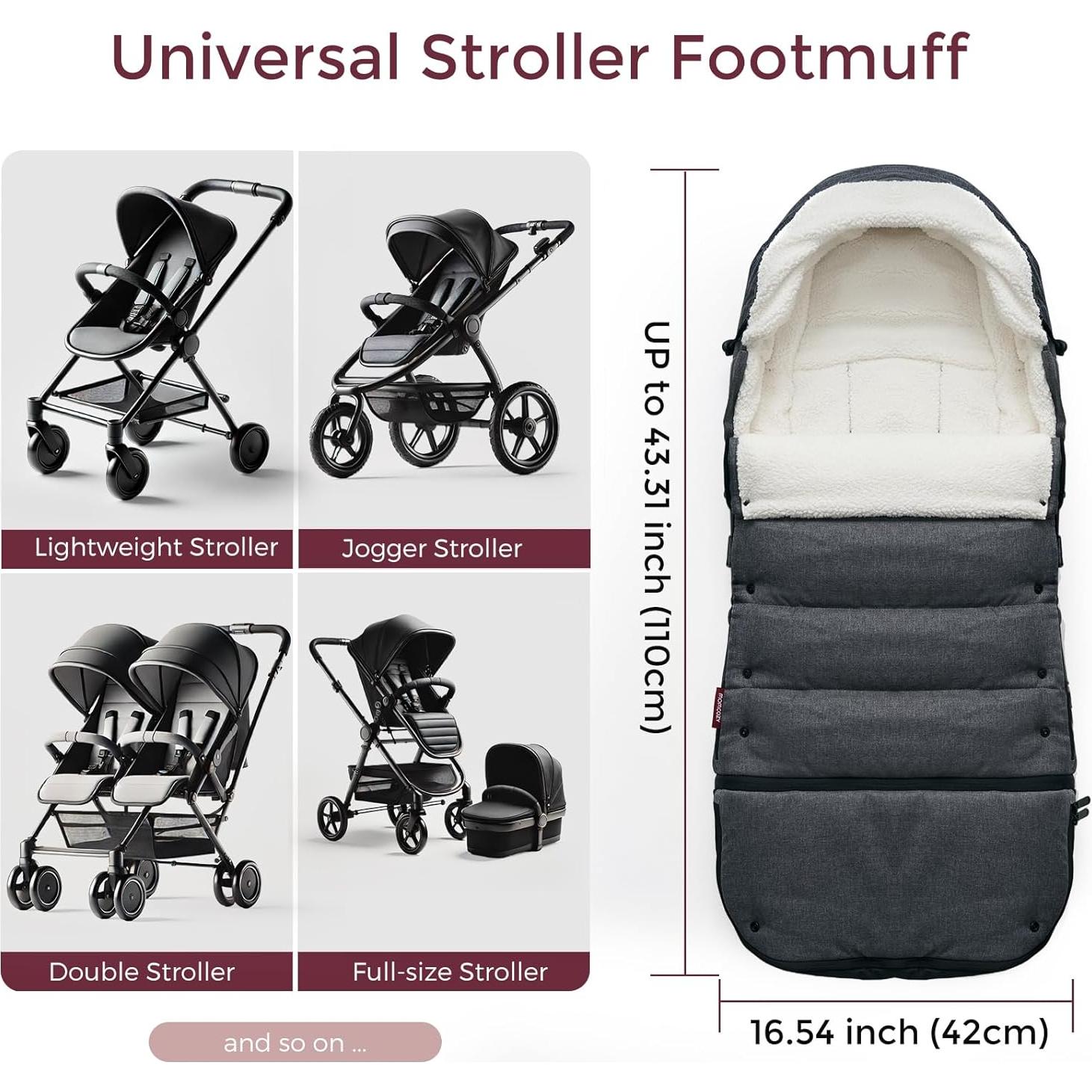 Saco de Pies para Cochecito Momcozy Fu001 Universal Negro