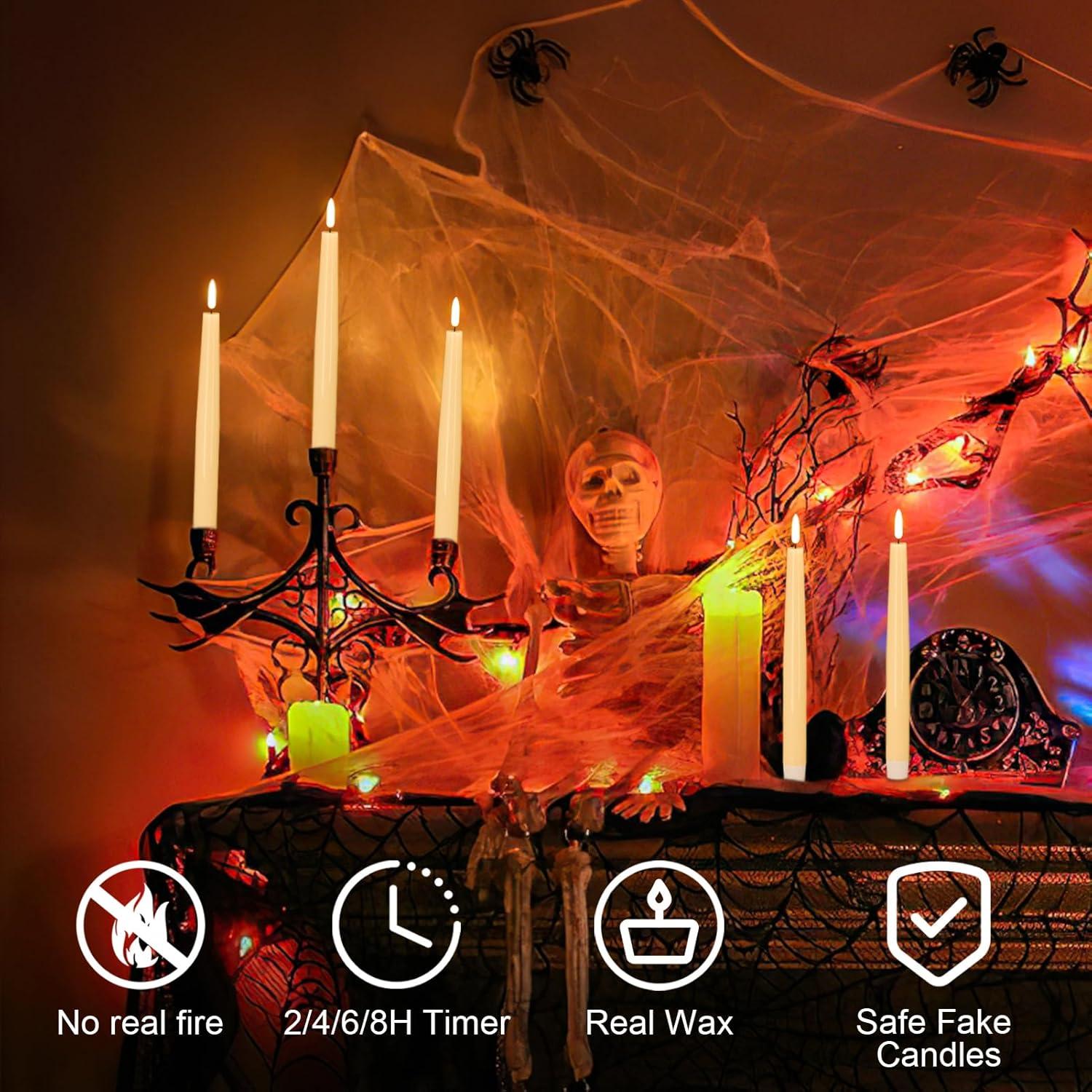 Velas LED Sin Llama de Cera Real KunSwenn 3 Piezas 24.99 cm