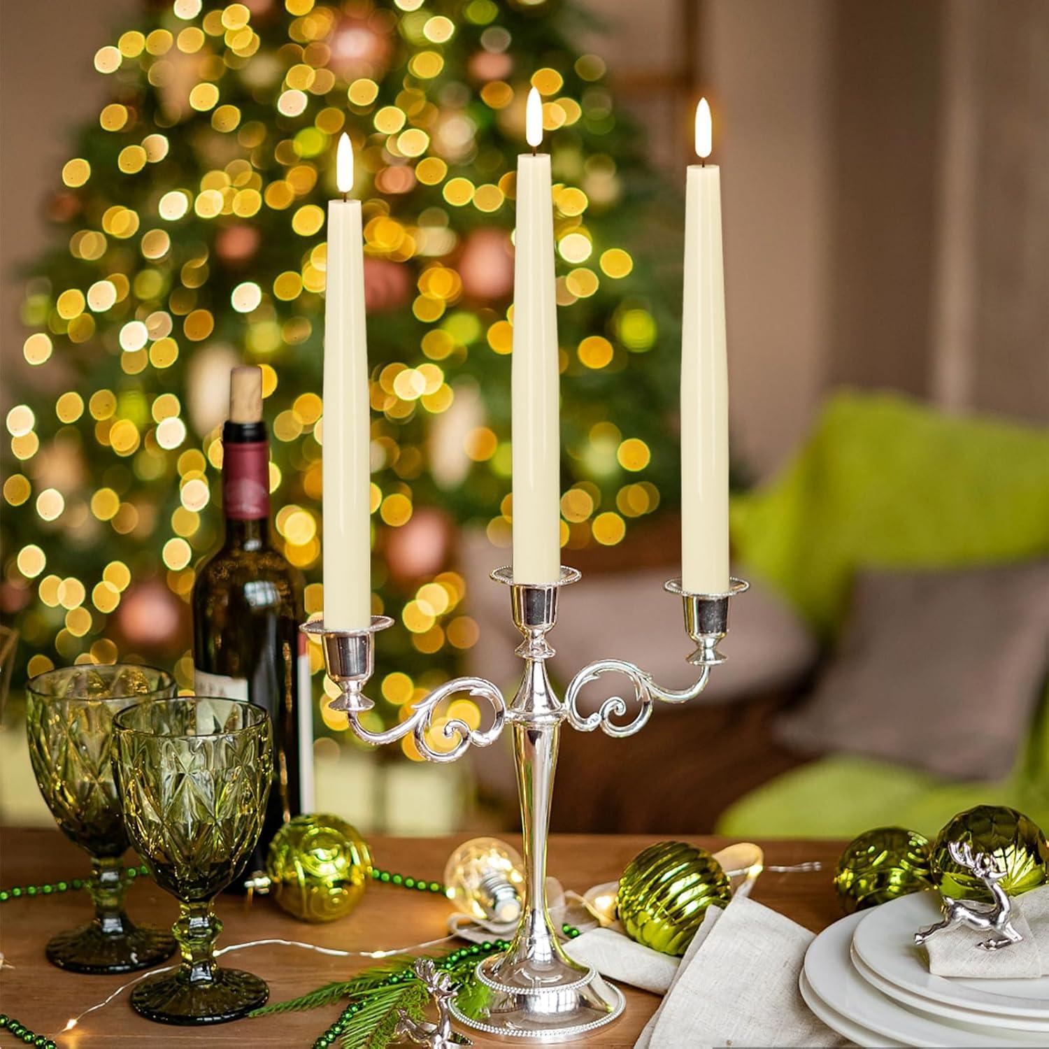 Velas LED Sin Llama de Cera Real KunSwenn 3 Piezas 24.99 cm