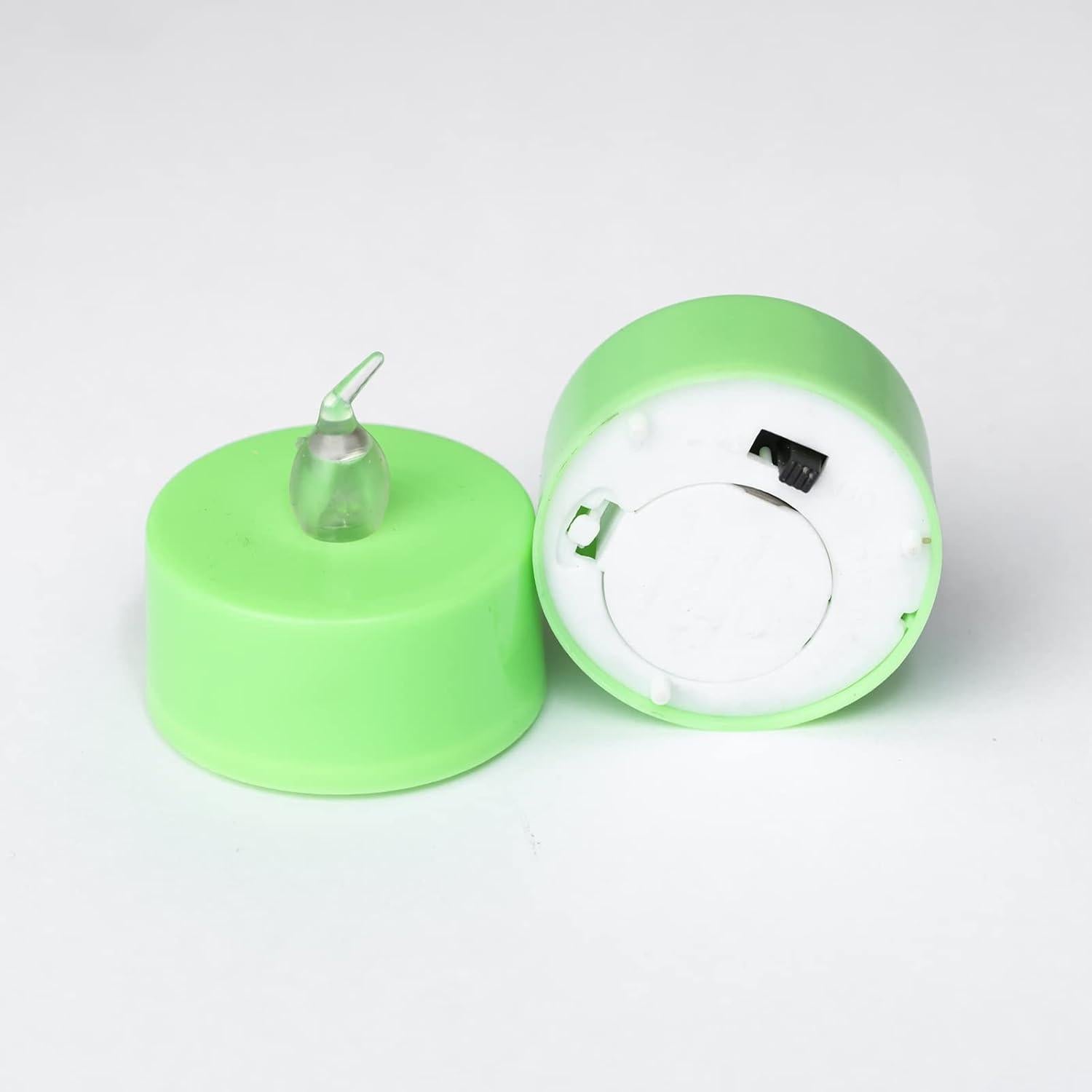 LANKER 24 Velas LED Tealight Sin Llama Verde para Decoración