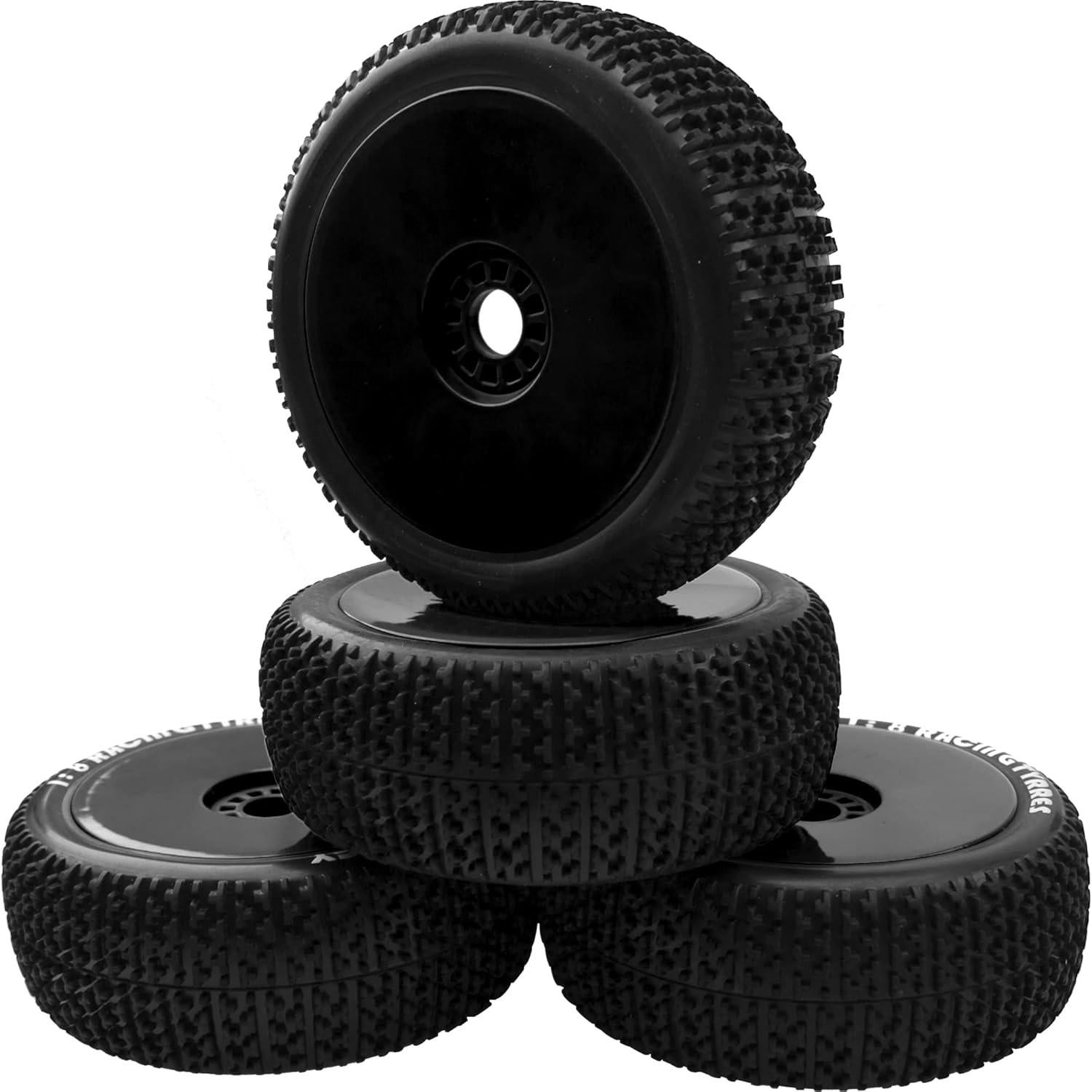 Neumáticos RC 1/8 Share Goo Caucho con Llantas Plástico 17mm