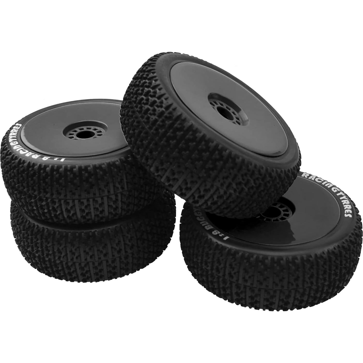 Neumáticos RC 1/8 Share Goo Caucho con Llantas Plástico 17mm