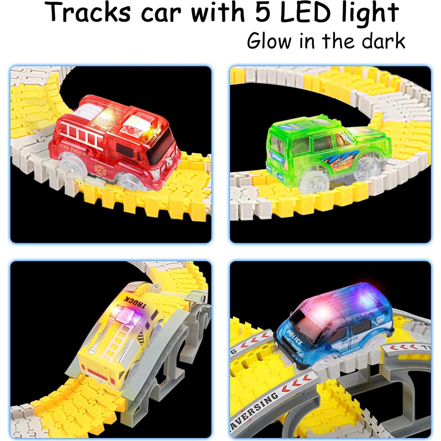 Coches de Reemplazo FancyWhoop con Luces LED - 4 Piezas