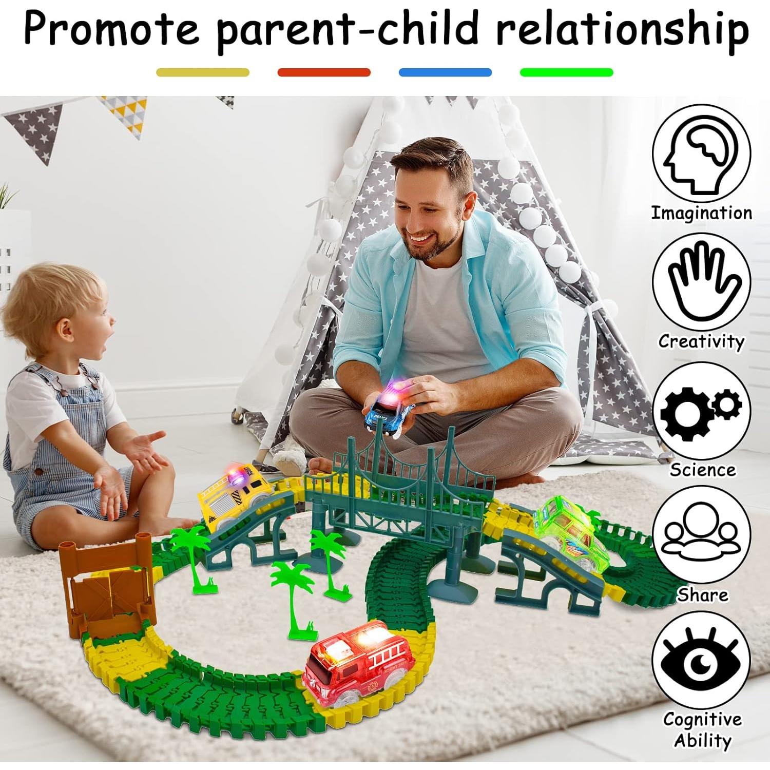 Coches de Reemplazo FancyWhoop con Luces LED - 4 Piezas