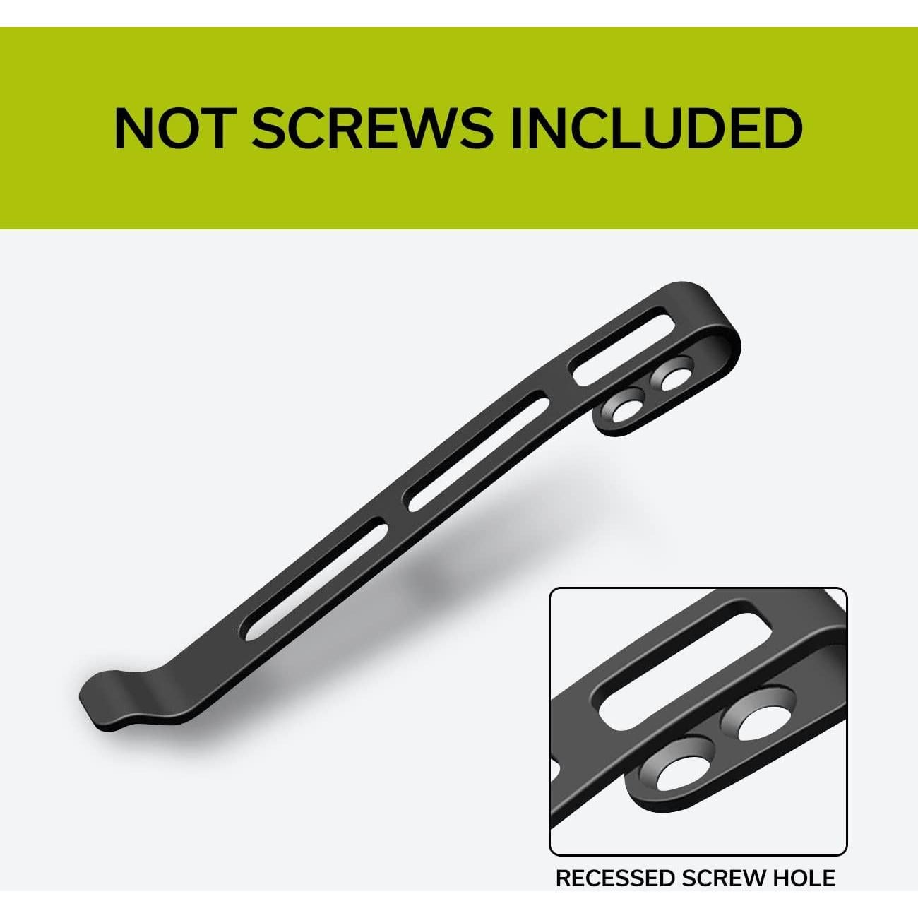 Clip de bolsillo CIVIVI CA-06A negro, acero inoxidable, 2 unidades