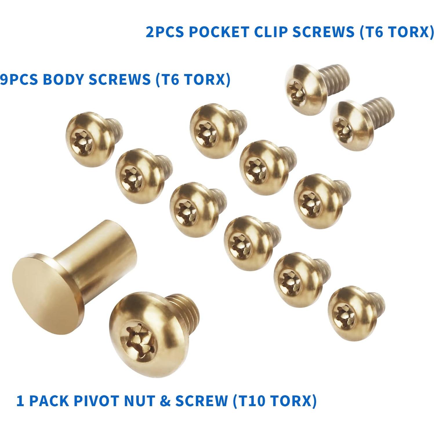 Juego de Tornillos de Titanio 13 Piezas para Benchmade 535 Bugout