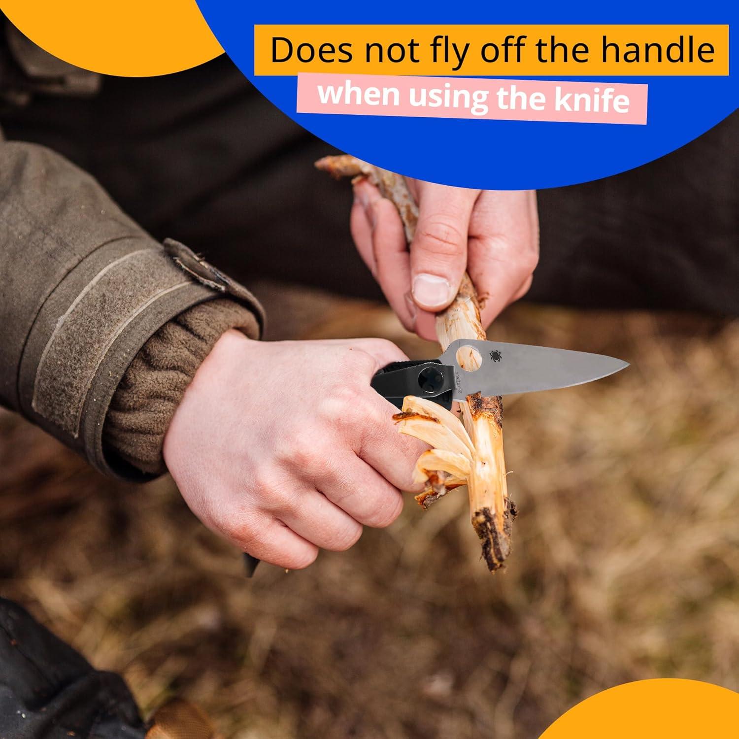 Clip de bolsillo Reluen para Spyderco C81 C10 C11 - Titanio 55x12mm