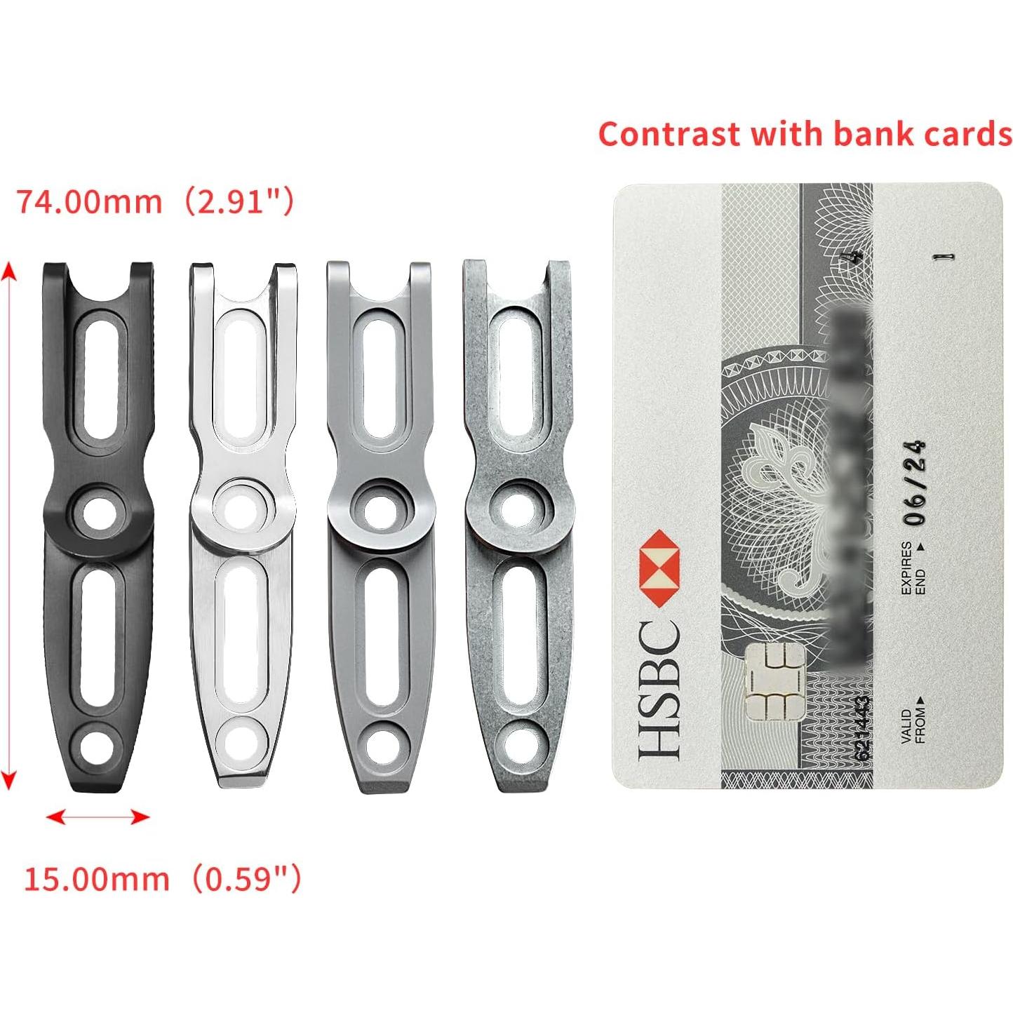 Clip de bolsillo TONIFE AK4201 para cuchillos - Pulido