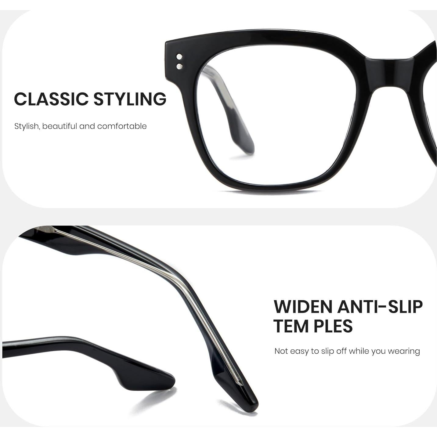 Gafas Anti-Luz Azul Cyxus 8556 Marco Grueso TR90 Negro