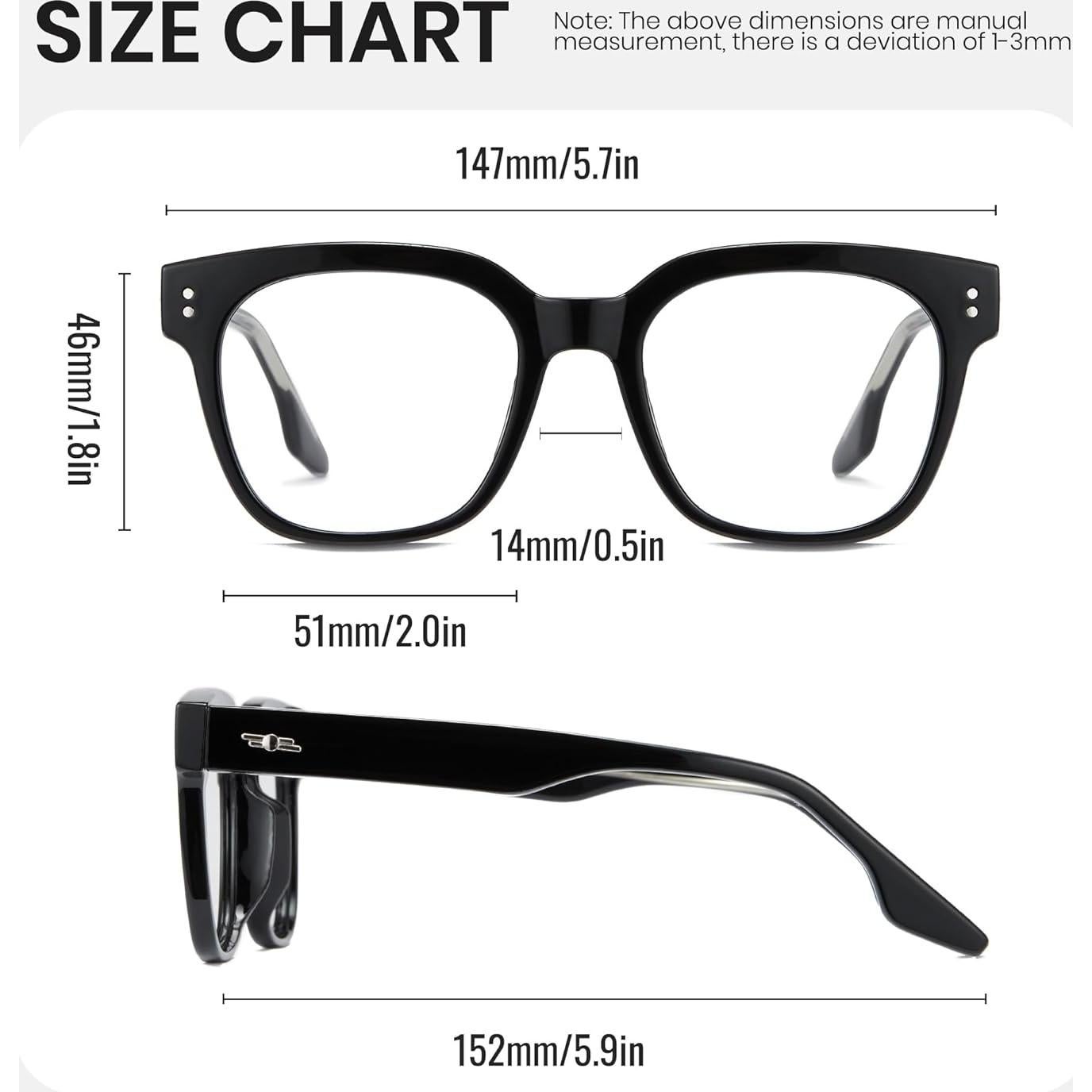 Gafas Anti-Luz Azul Cyxus 8556 Marco Grueso TR90 Negro