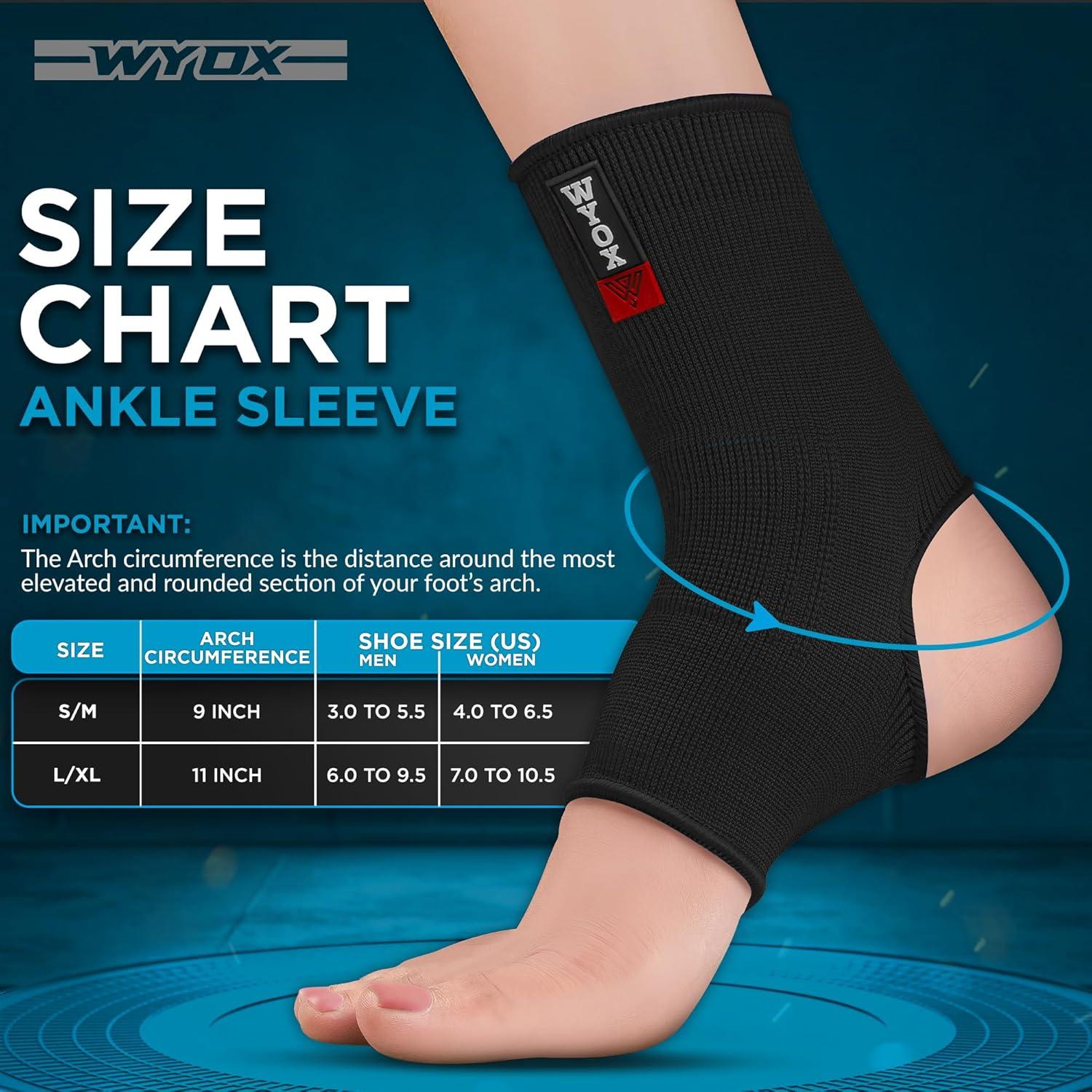 Faja de Compresión para Tobillo WYOX - Soporte Unisex Negro