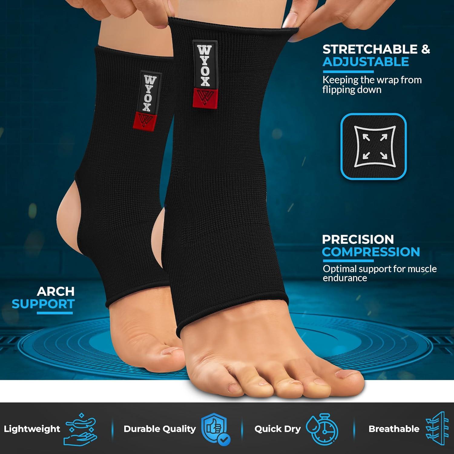 Faja de Compresión para Tobillo WYOX - Soporte Unisex Negro