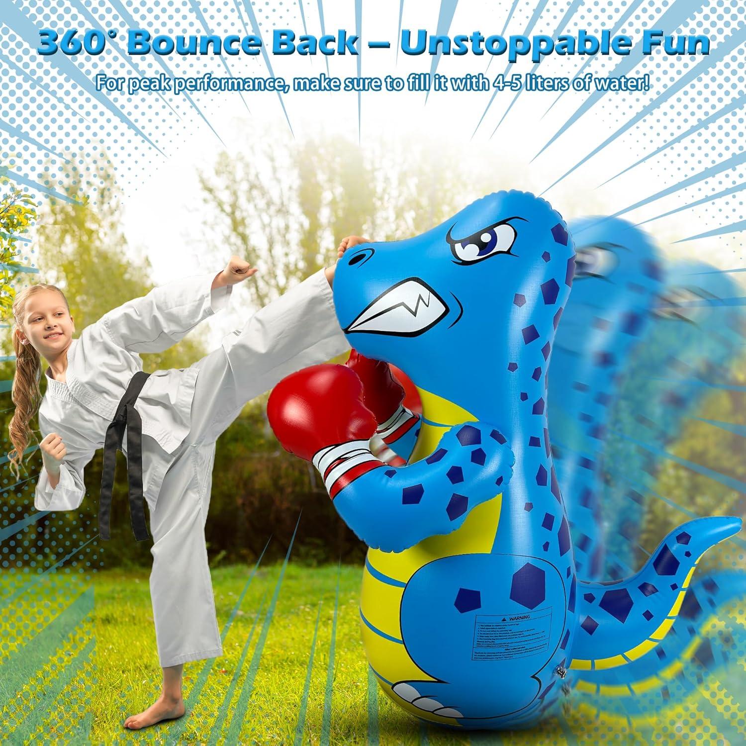 Saco de Boxeo Inflable Dinosaurio FloVogue 119 cm para Niños