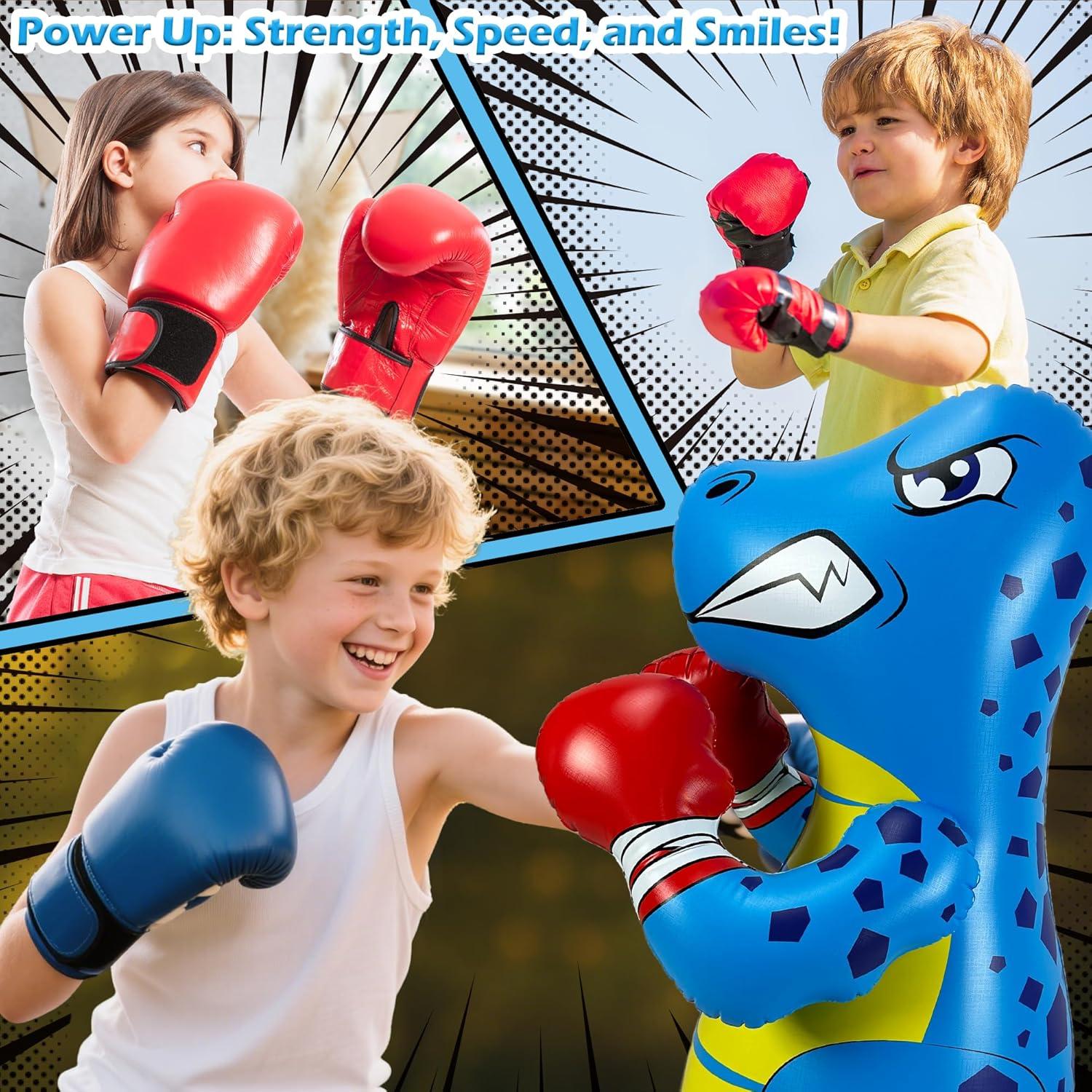 Saco de Boxeo Inflable Dinosaurio FloVogue 119 cm para Niños