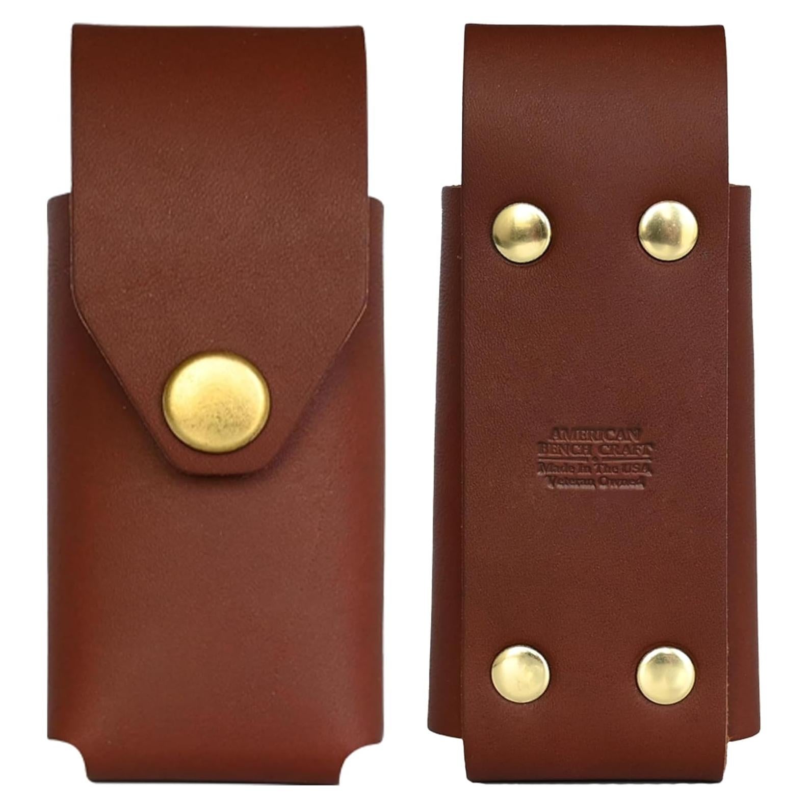 Funda de Cuero para Multiherramienta American Bench Craft - Marrón