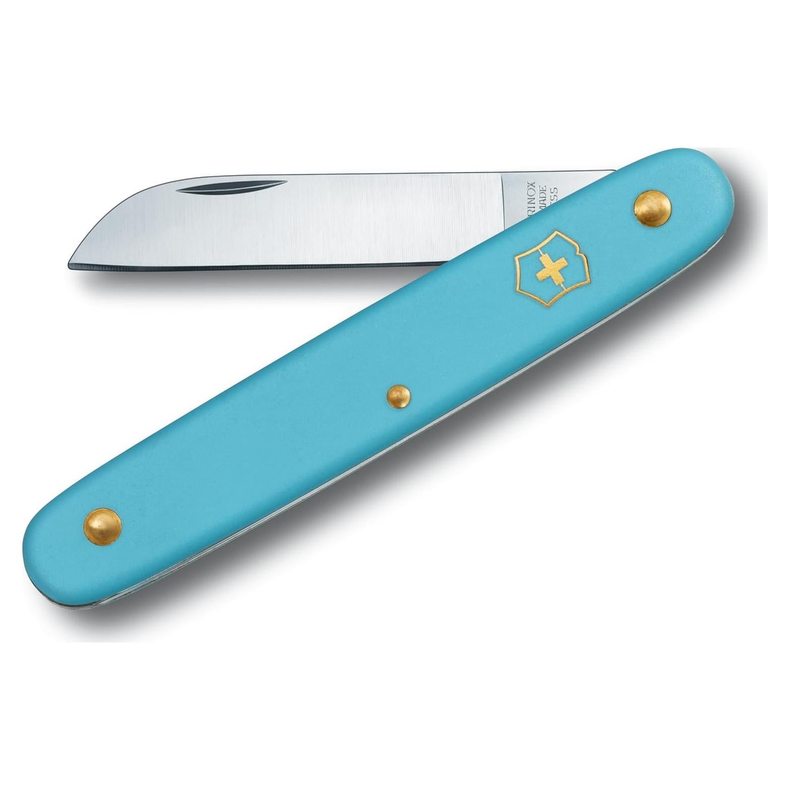 Cuchillo Floral Victorinox 100mm Acero Inoxidable Azul Hielo