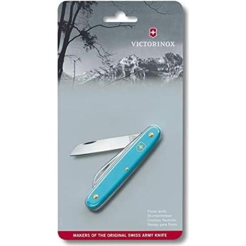 Cuchillo Floral Victorinox 100mm Acero Inoxidable Azul Hielo